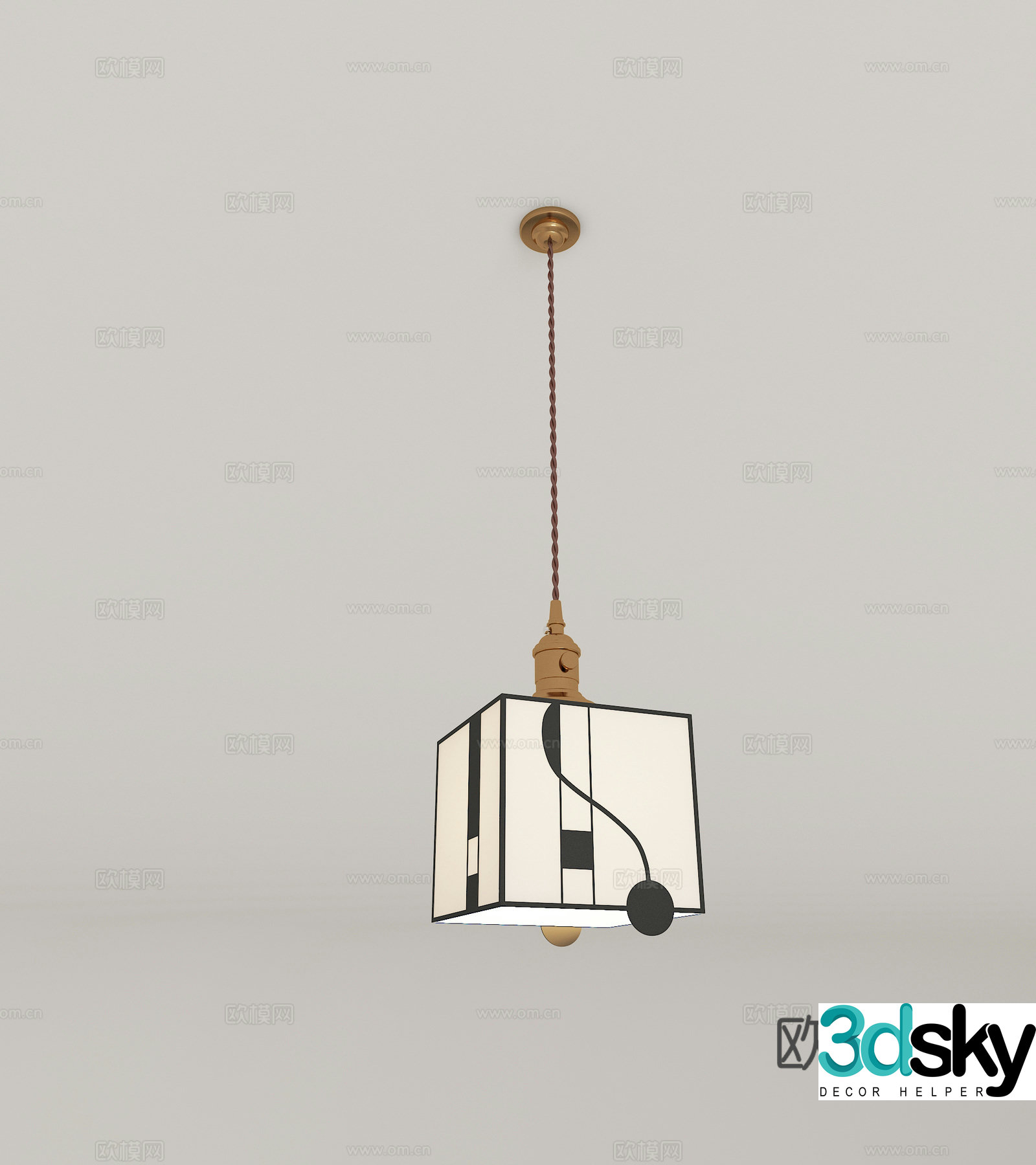 Modern retro chandeliers 3d model