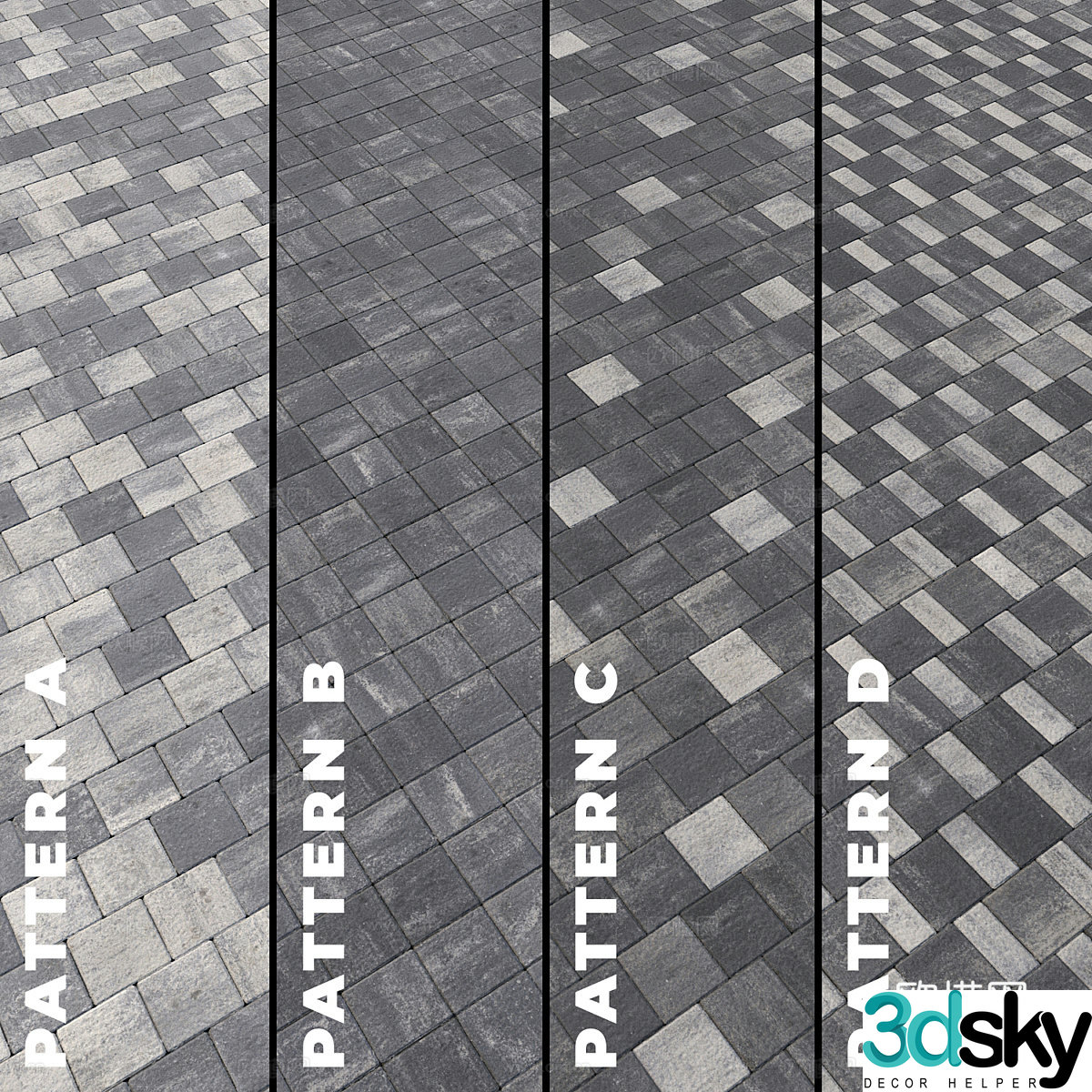 3d model of floor tiles