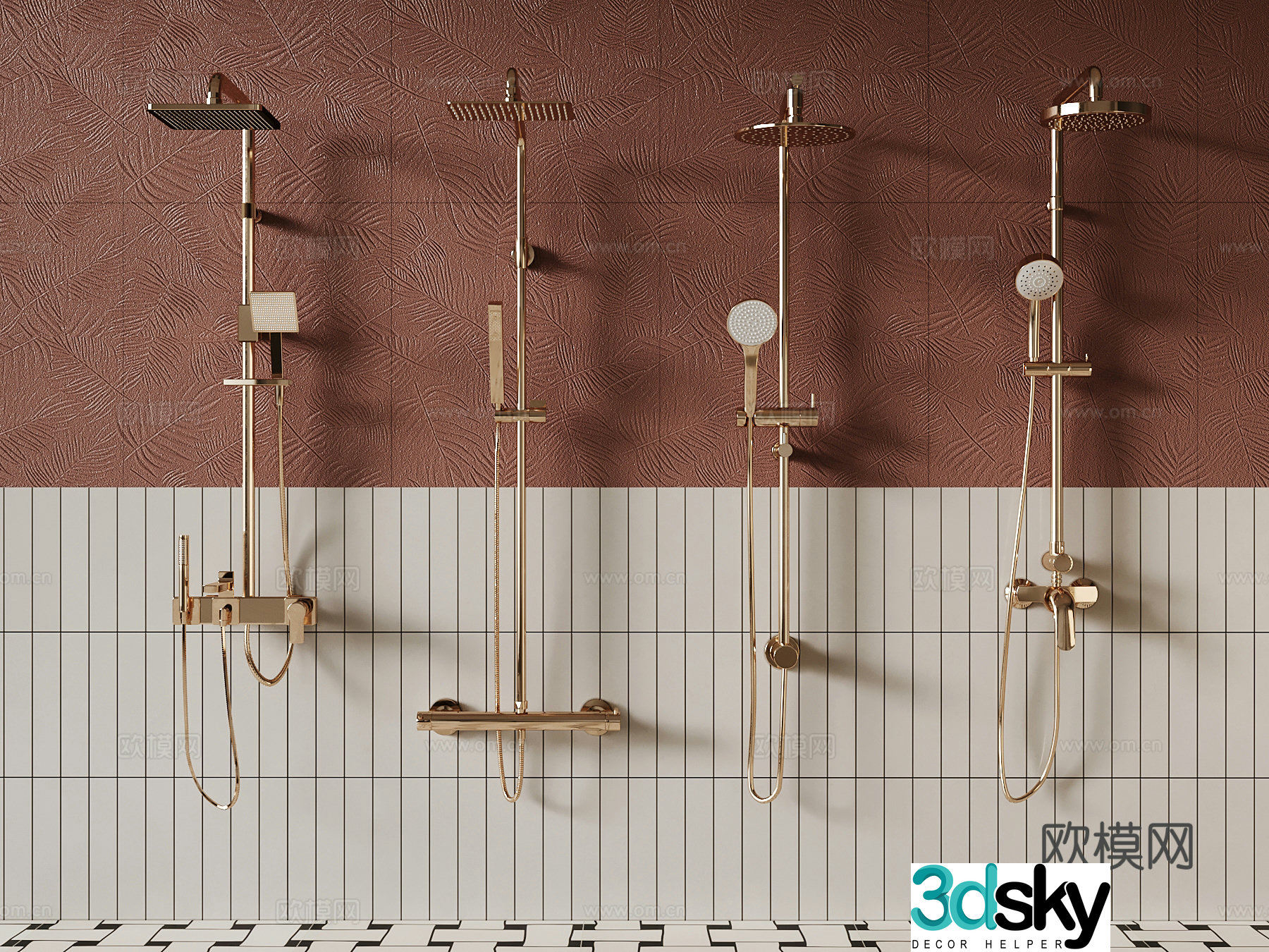 French shower 3d model