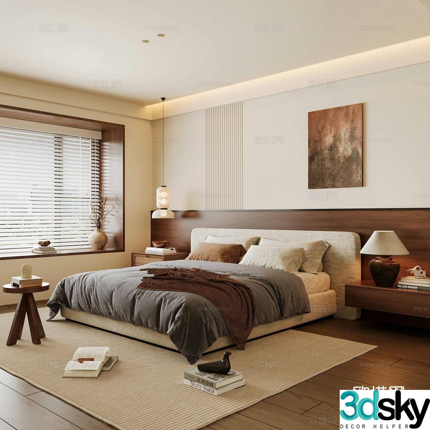 Wasabi Middle Ages Home Bedroom Wasabi Wind Bedroom Secondary Bedroom Master Bedroom Bathroom Window Bedroom 3D Model