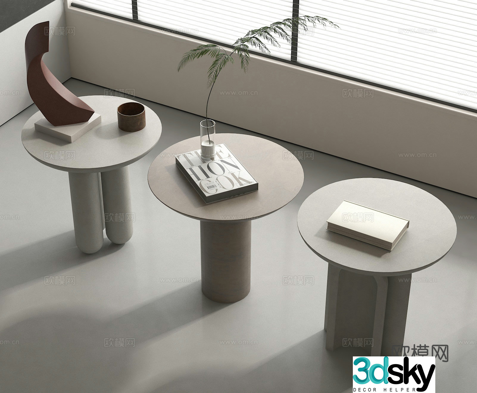 3D model of side angle angle circle