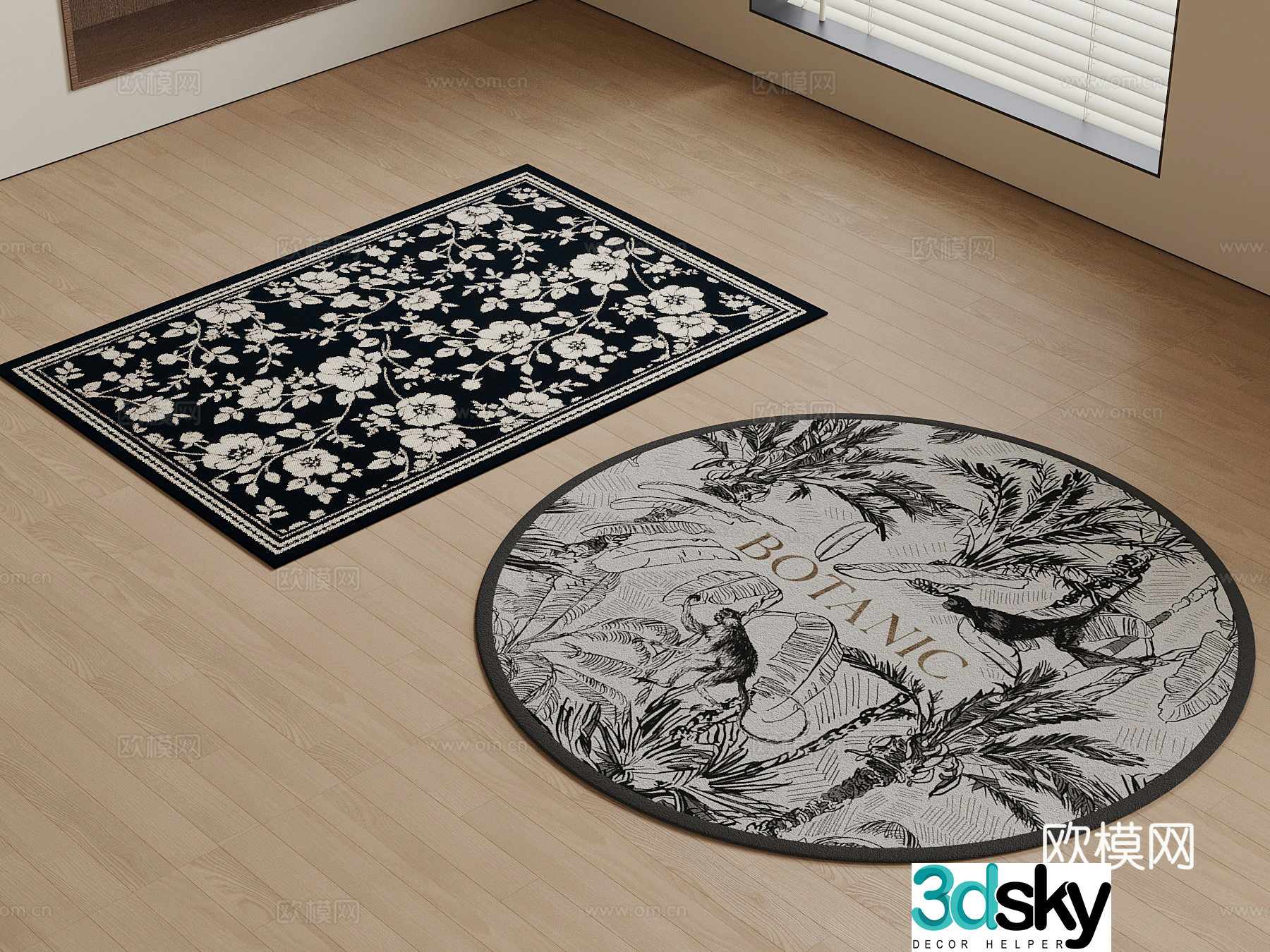 French carpet 3d model