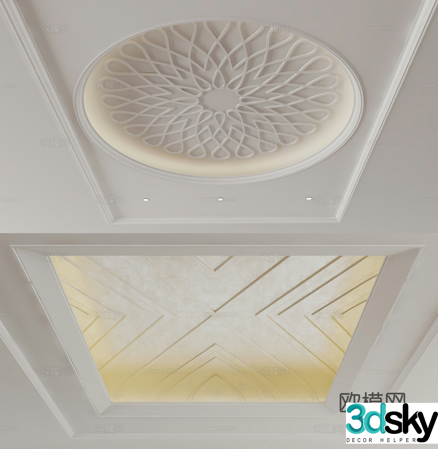 European style ceiling 3D model