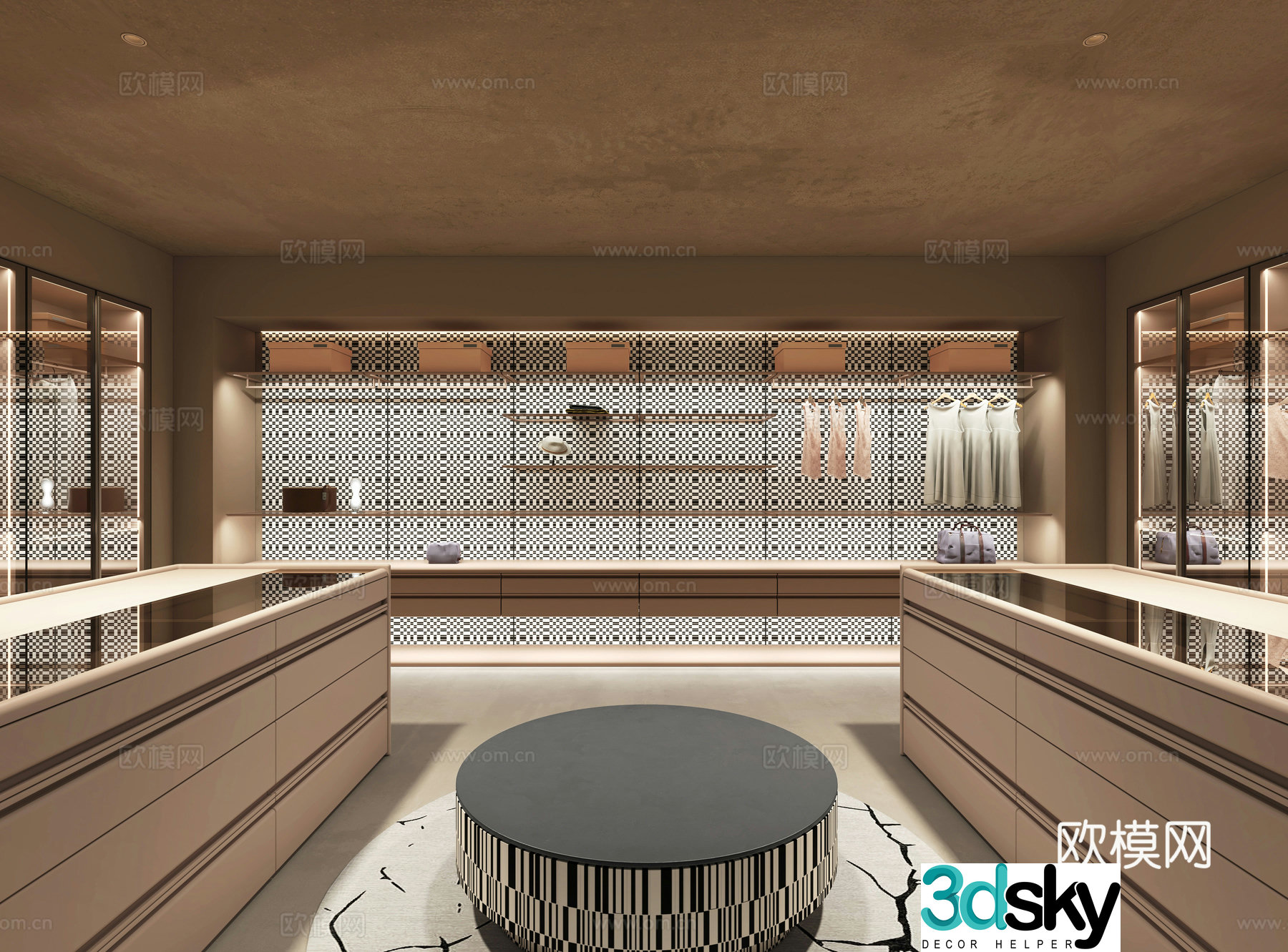 Modern cloakroom 3d model