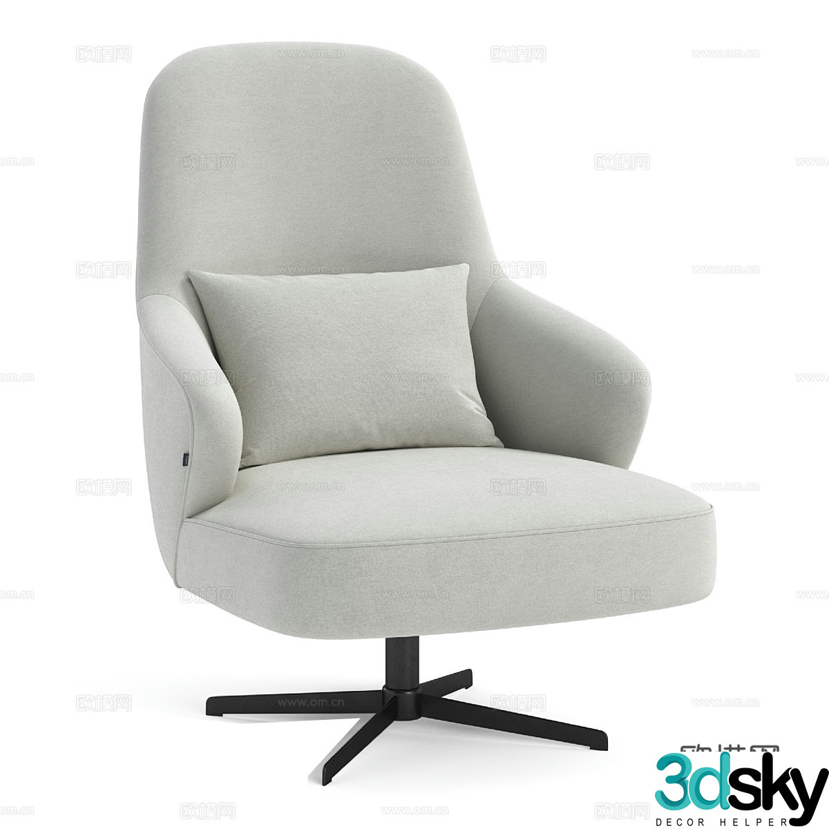 Modern simple single sofa single sofa simple sofa living room sofa casual sofa 3d model