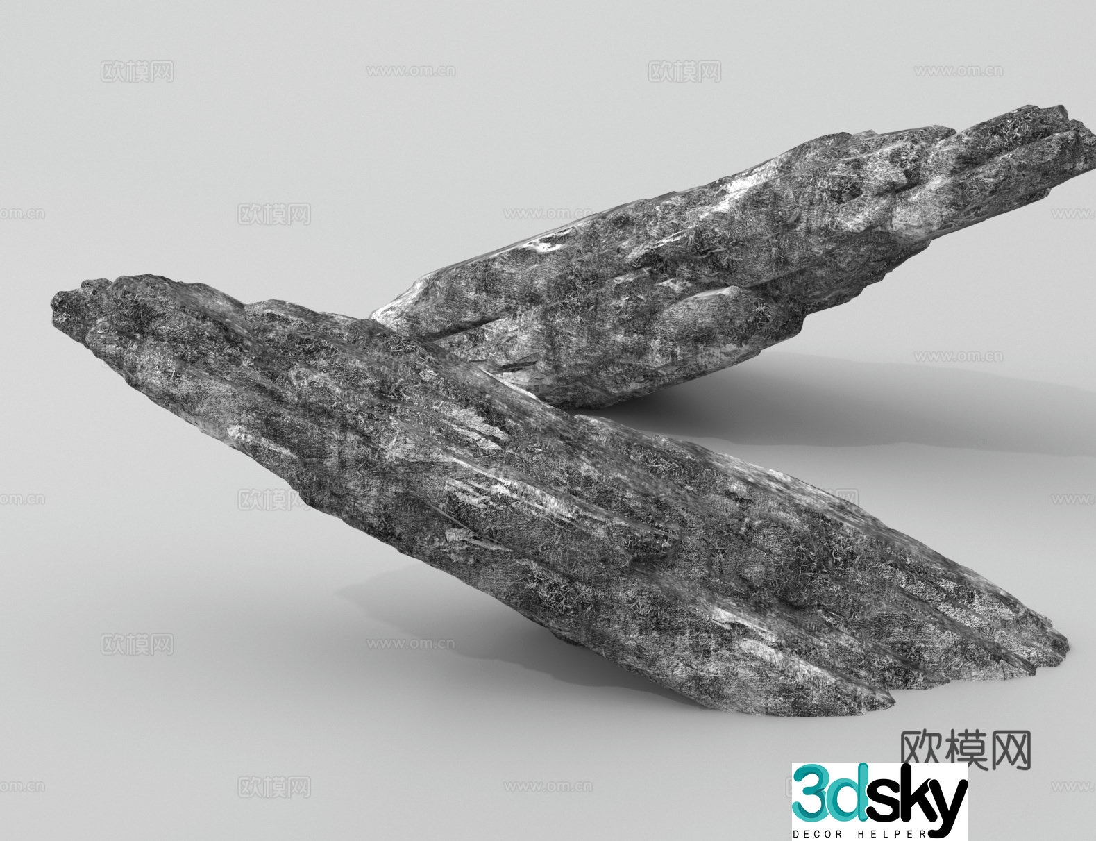 Rock countertop Landscape stone Stone 3D model