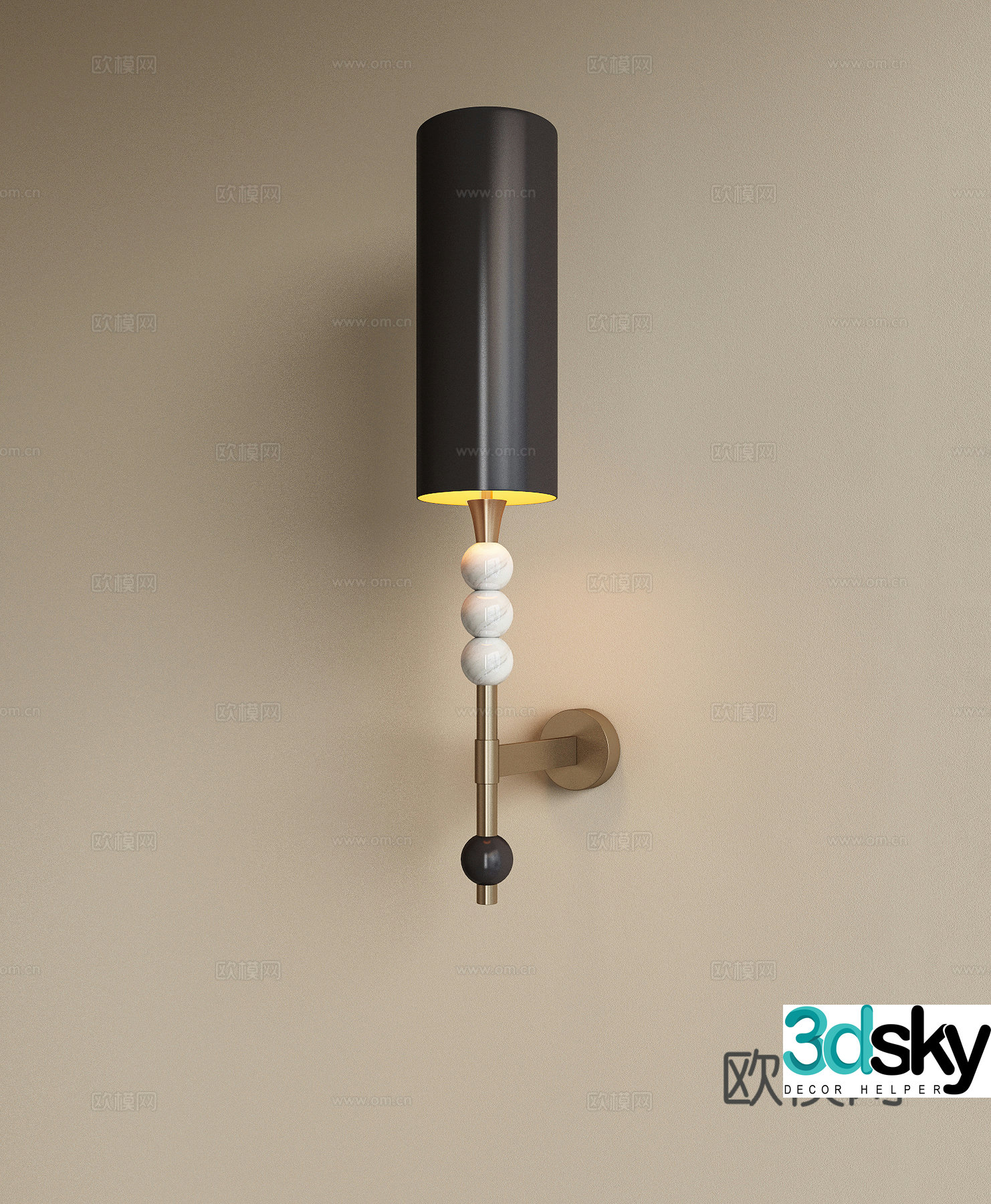 Modern retro wall lamp metal wall lamp bedside wall lamp living room wall lamp corridor wall lamp 3d model