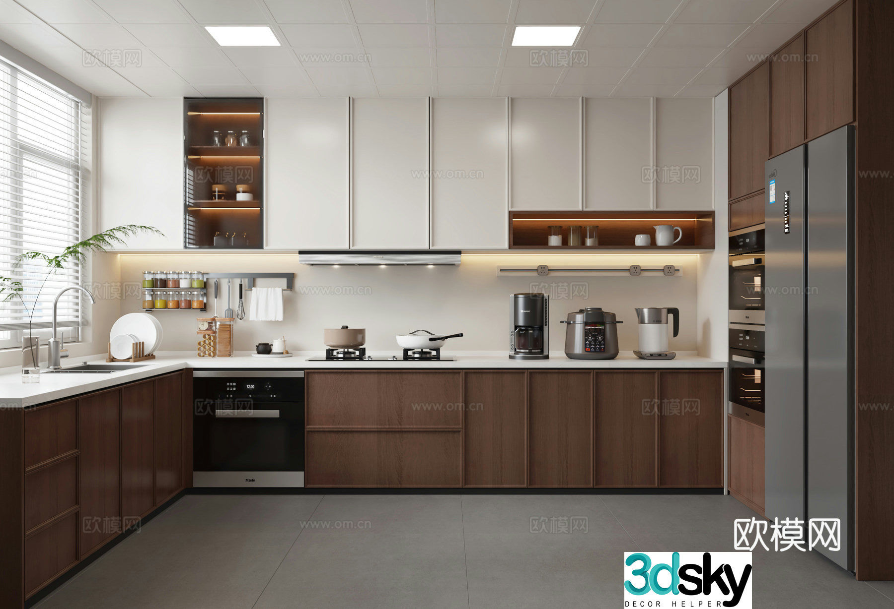 Wasabi Middle Style Kitchen 3D Model