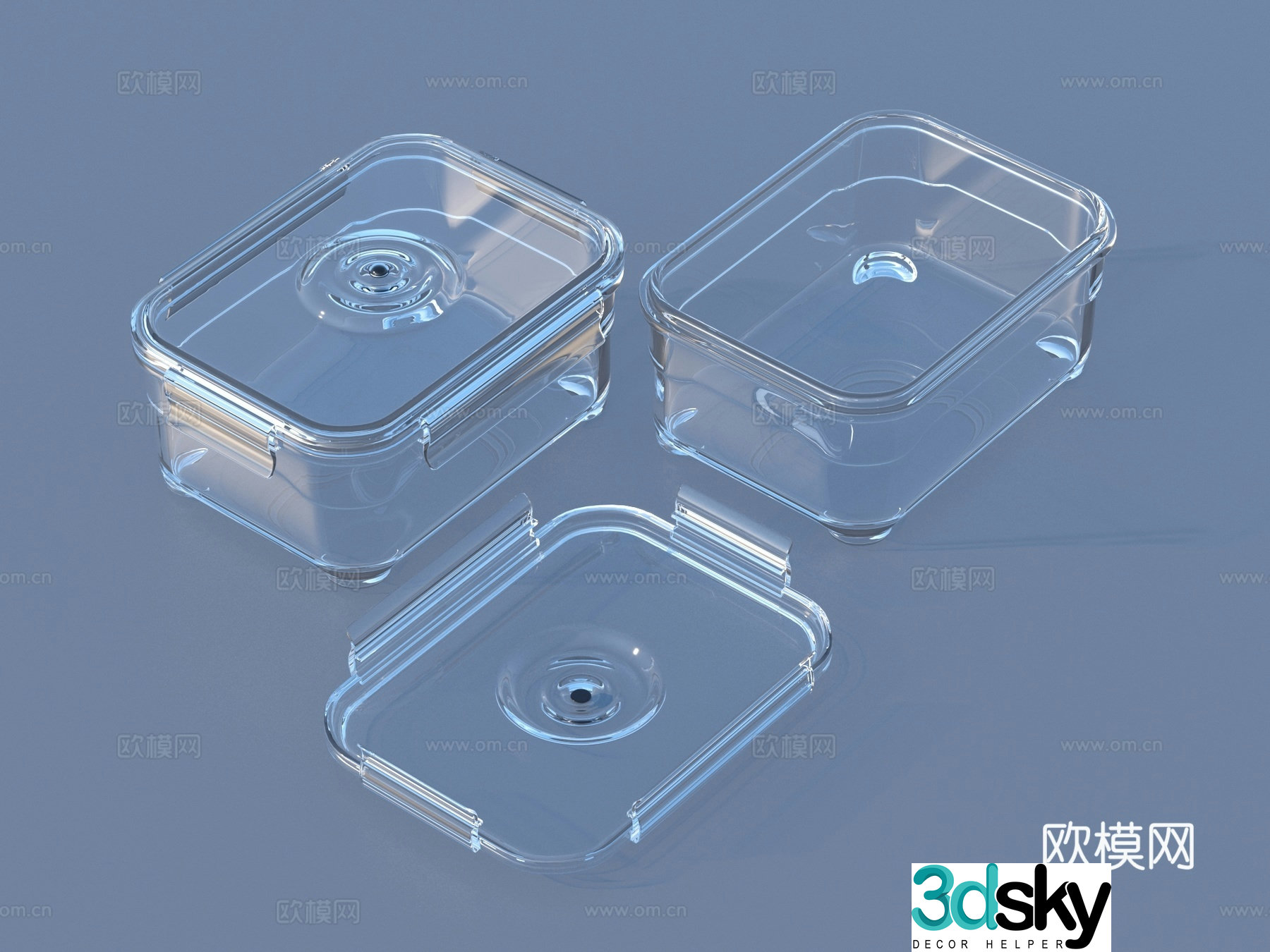 Fruit box Bento box Meal box Daily necessities 3D model