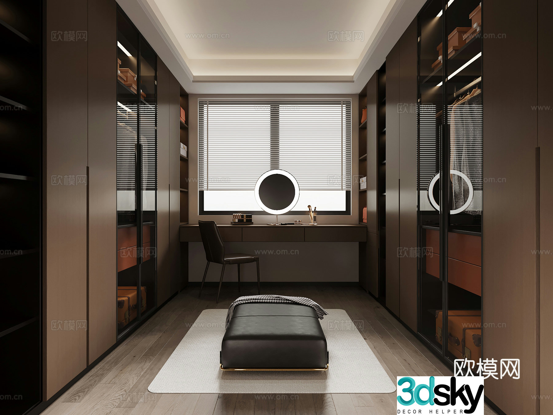 Italian cloakroom wardrobe 3d model