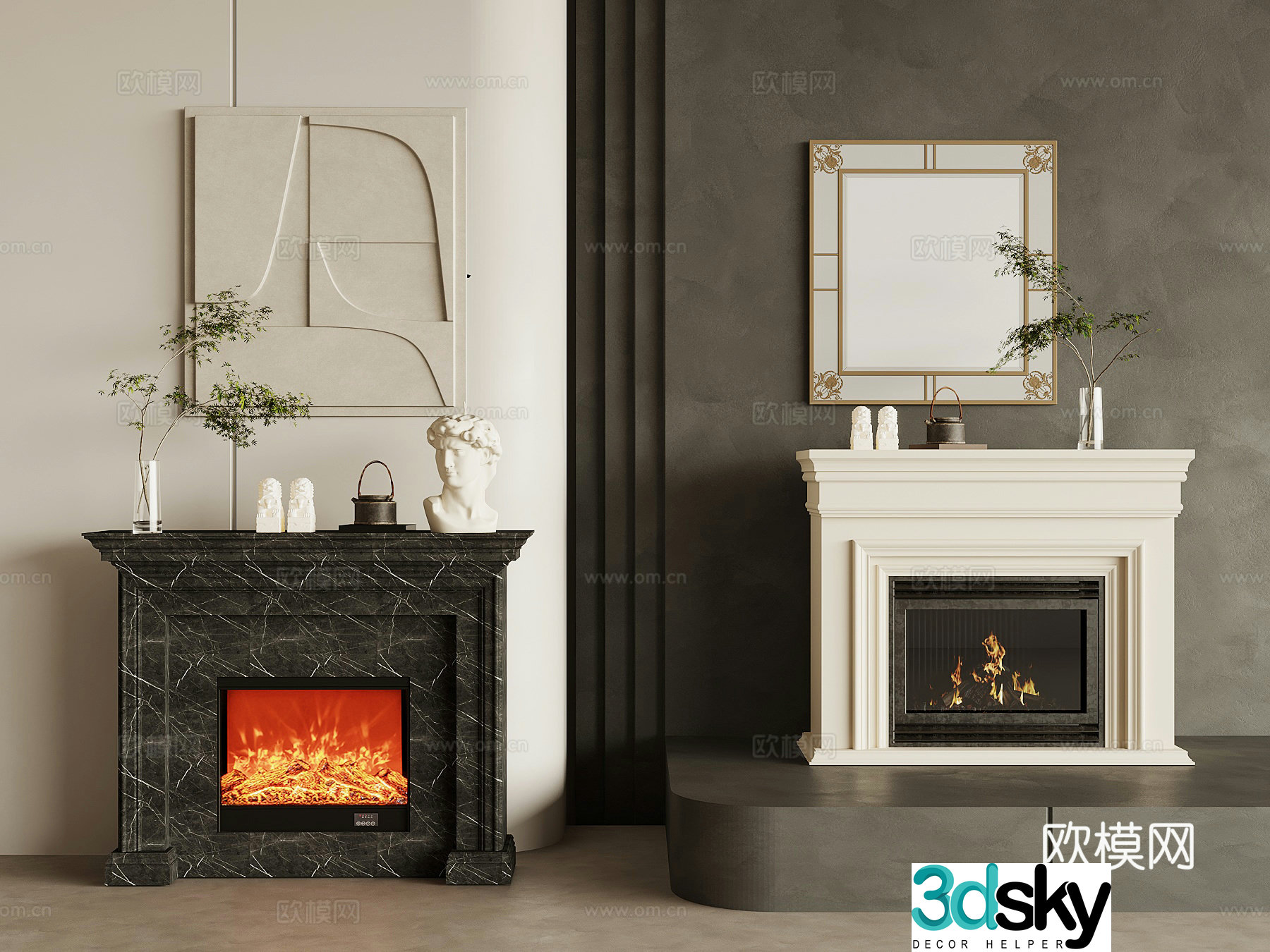 French fireplace 3d model
