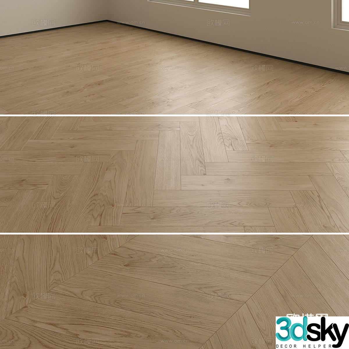 Wood floor material 3d model