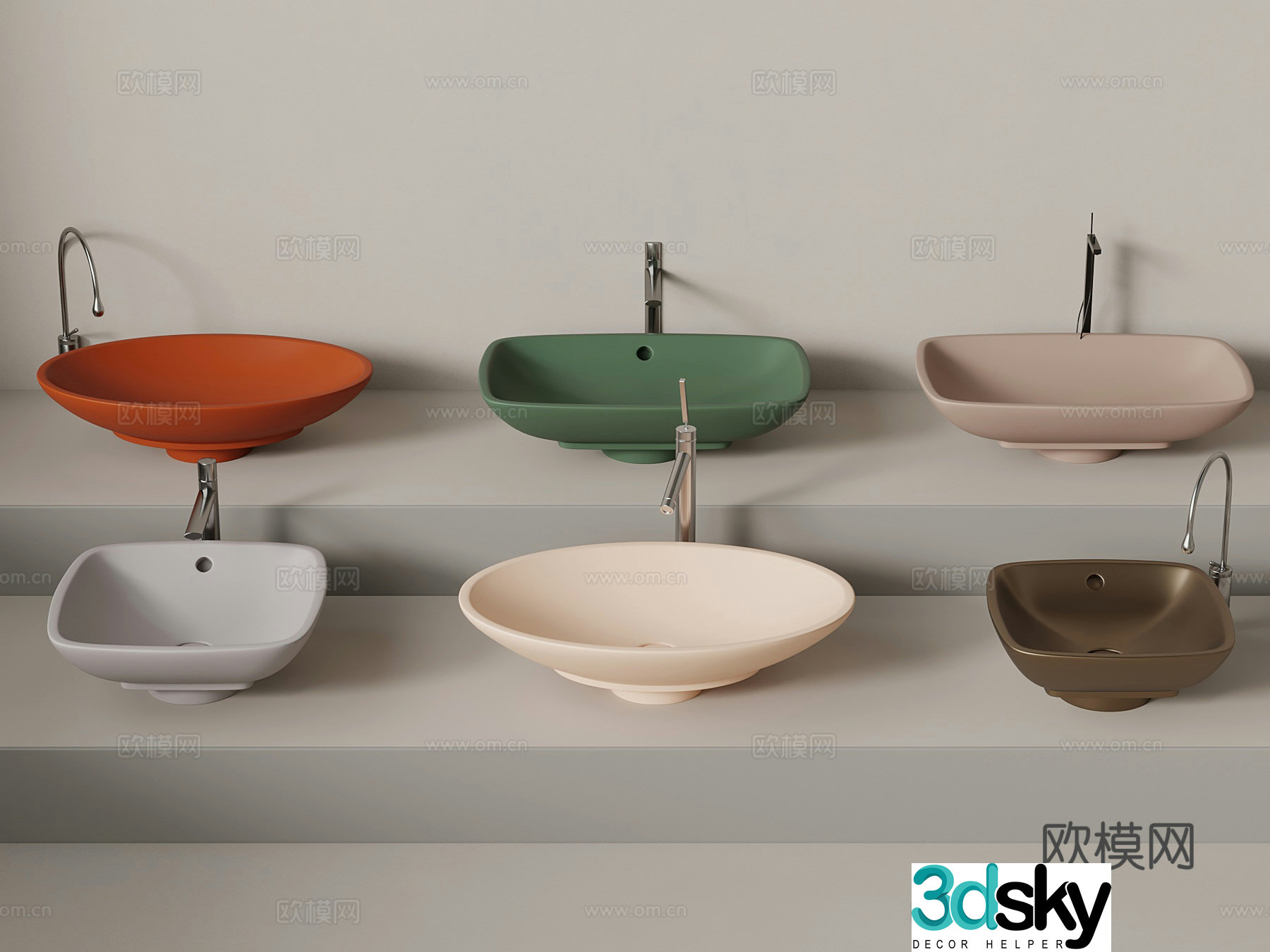 Modern sink 3d model
