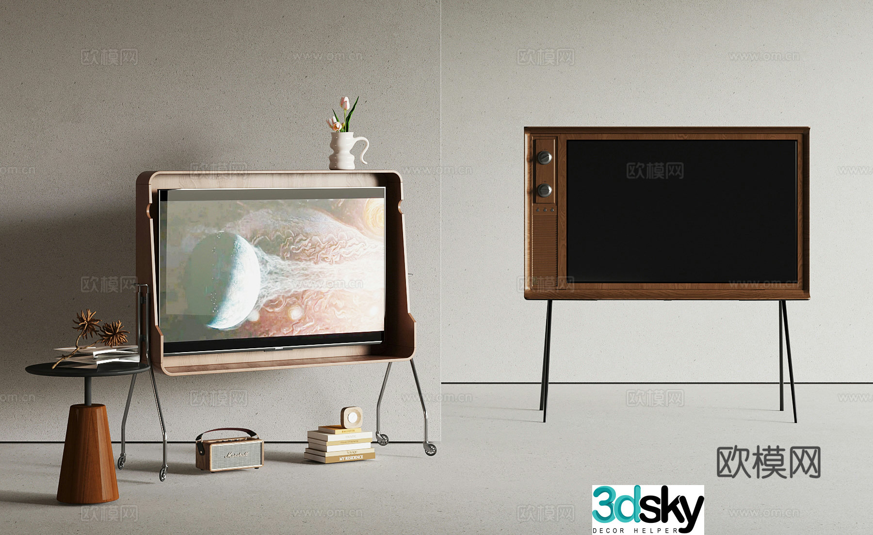 Bracket TV Mobile TV 3d model