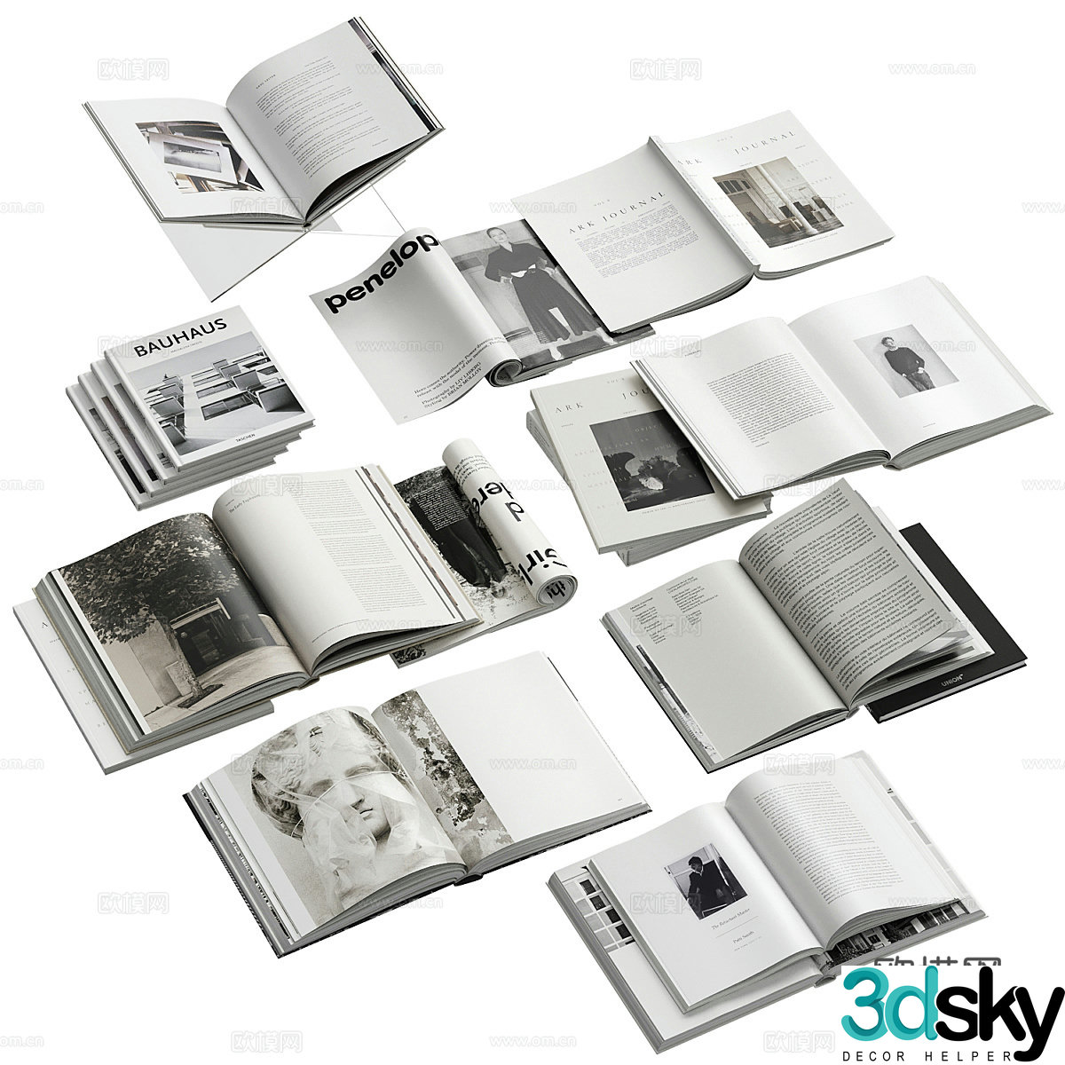 Books Magazine 3d model