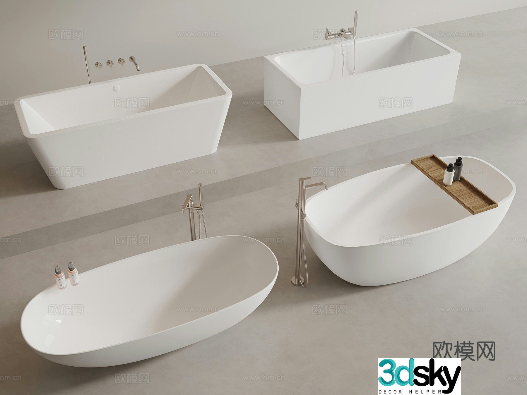 Modern bathtub 3d model