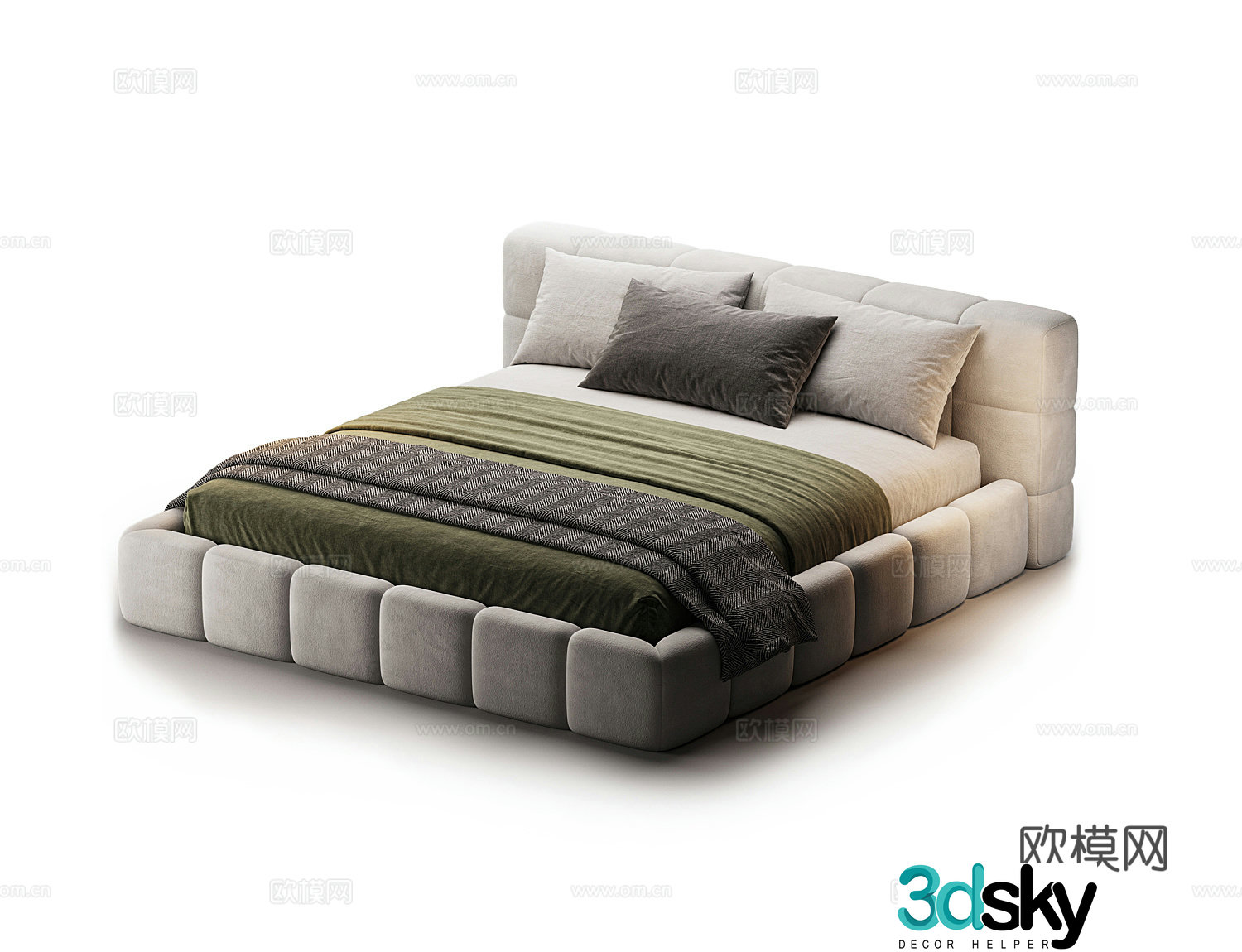 French bread bed 3d model