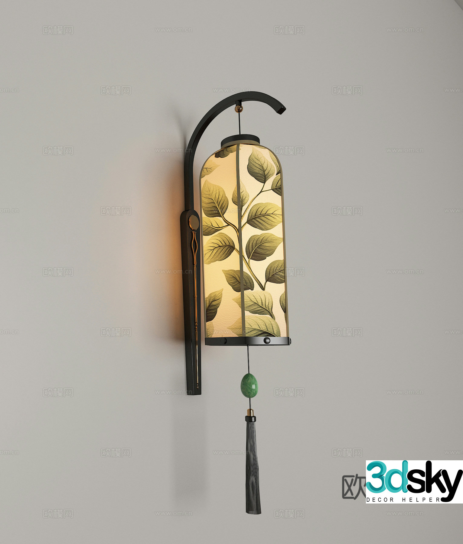New Chinese wall light 3D model