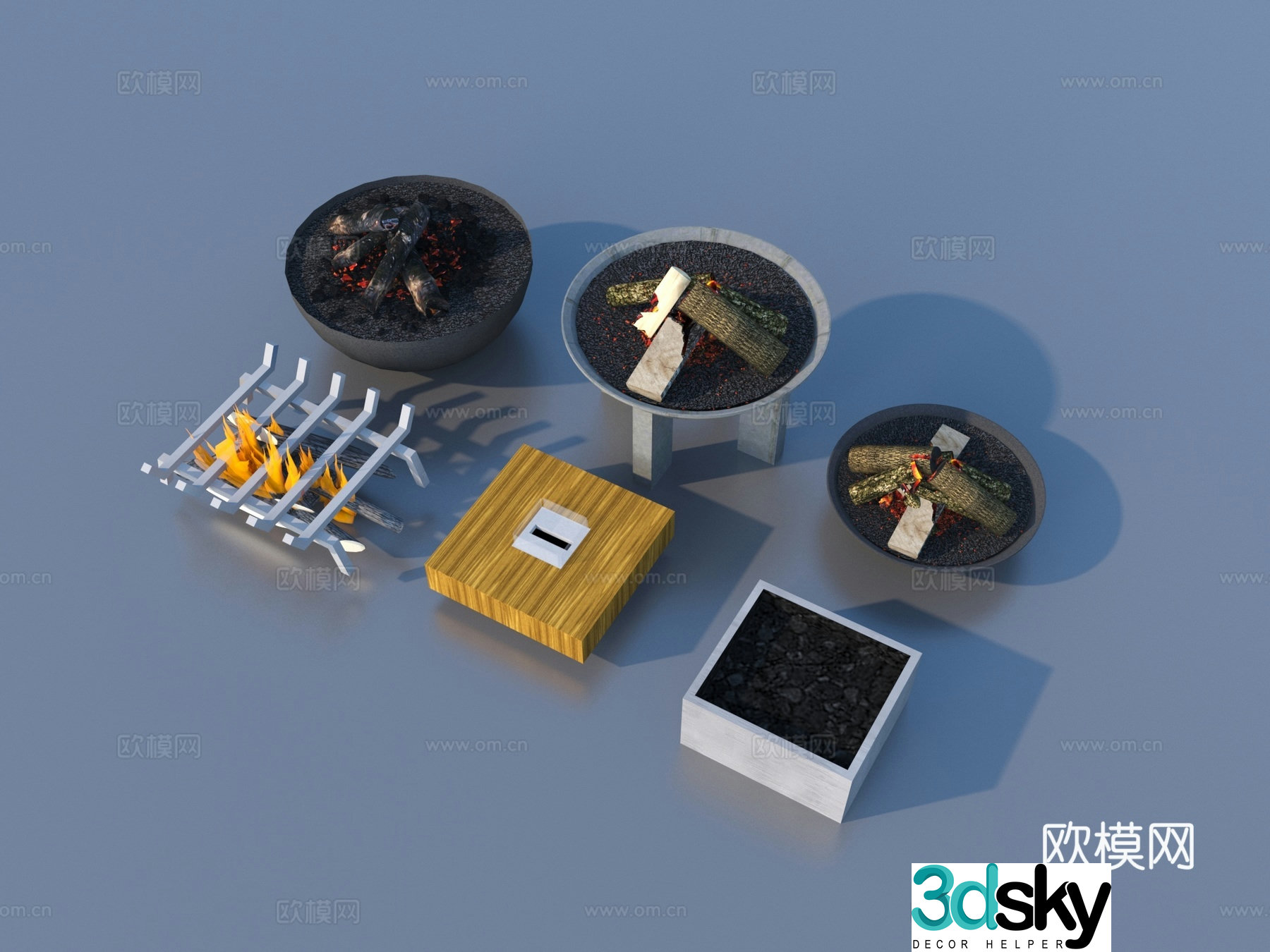 Bonfire Brazier stove 3d model