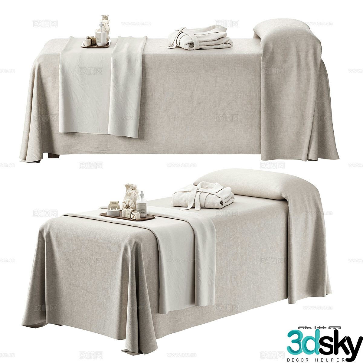 Hydraulic massage table 3d model
