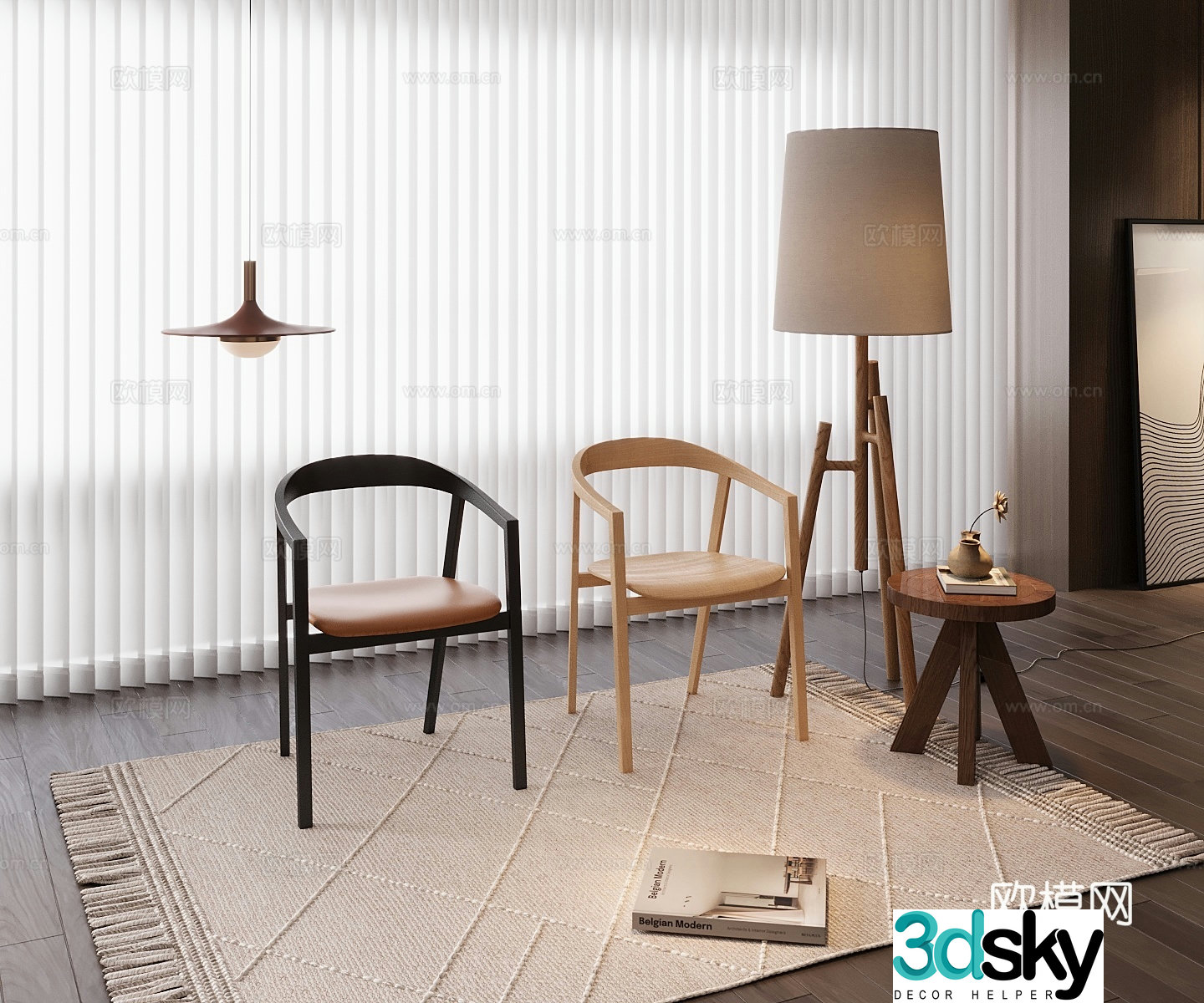 Modern single chair 3d model