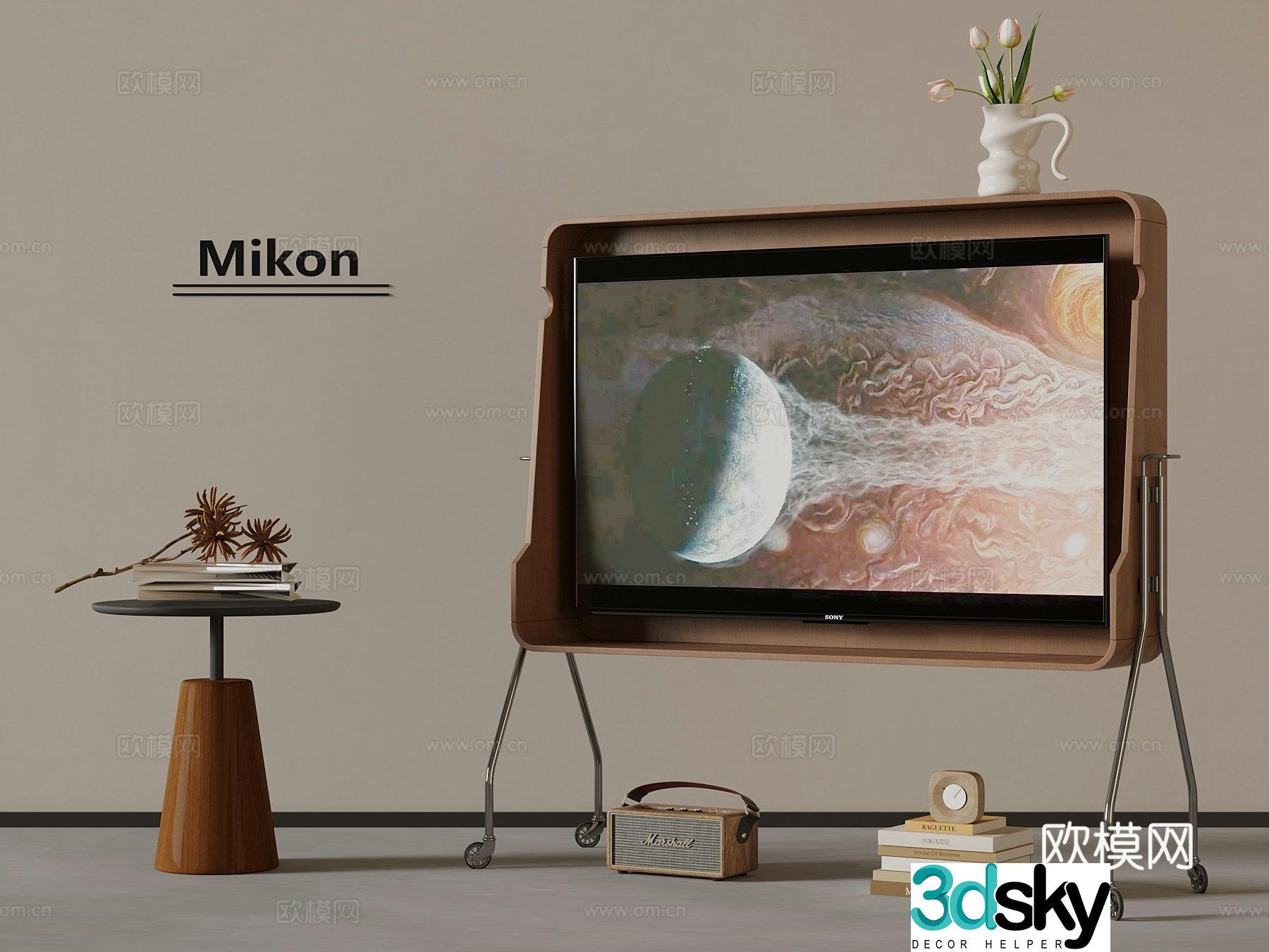 Modern TV stand Mobile TV 3d model