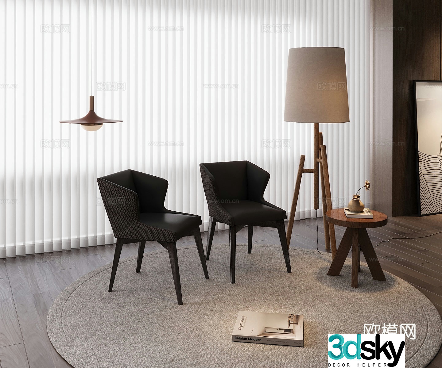 Italian single chair 3d model