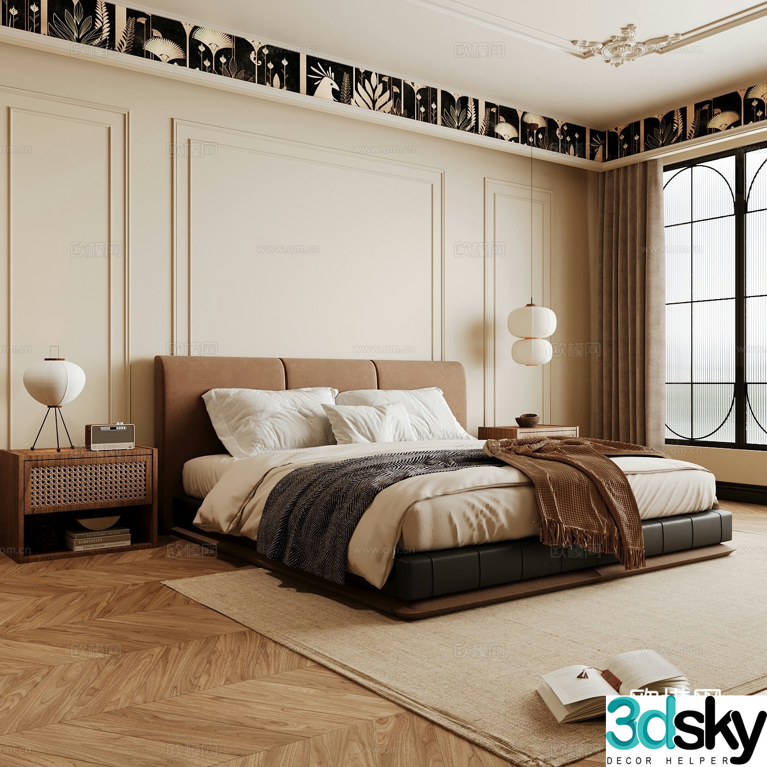 Wasabi Middle Ages Home Bedroom Wasabi Wind Bedroom Secondary Bedroom Master Bedroom Bathroom Window Bedroom 3D Model