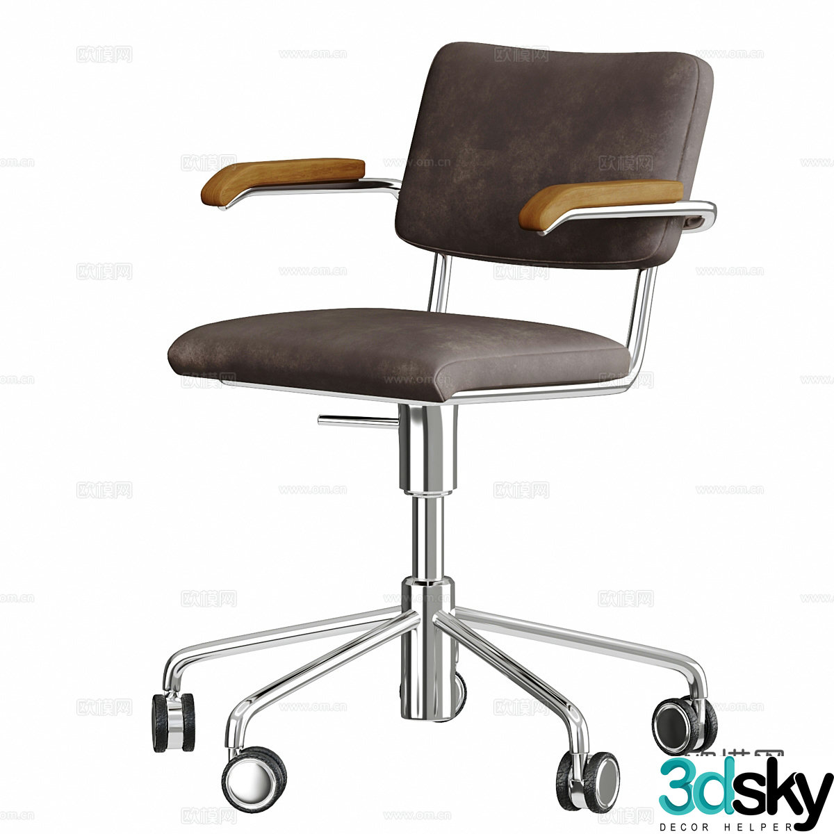 Modern PVDR office chair 3d model