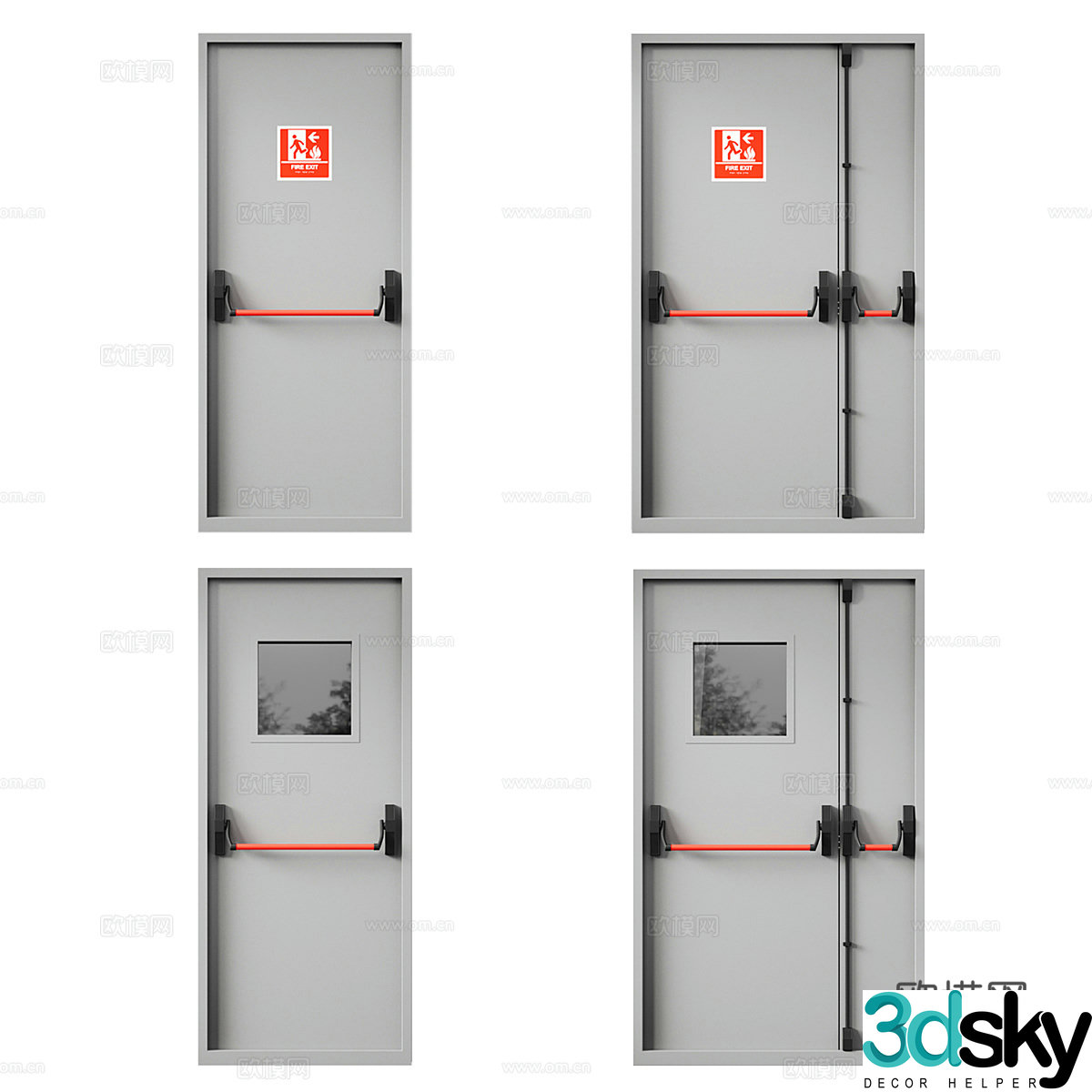Modern fire door Fire door 3d model