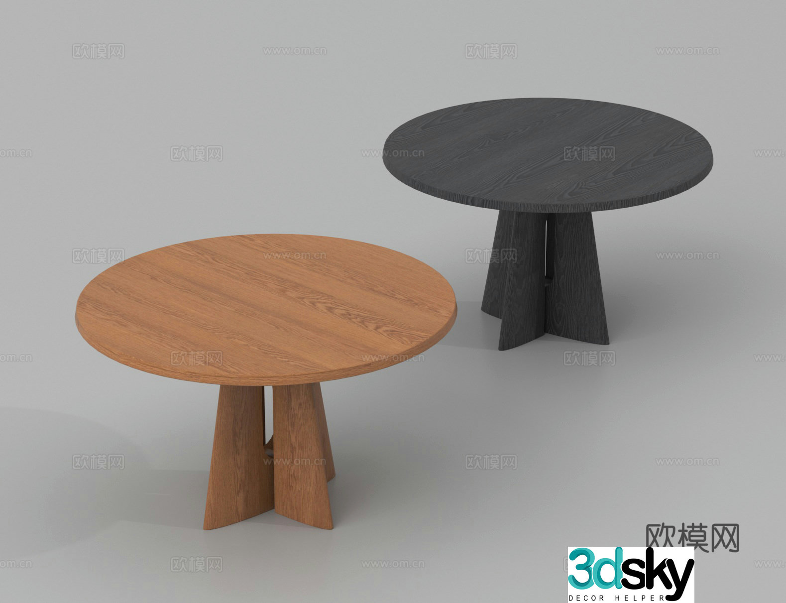 Dining table round table coffee table 3d model
