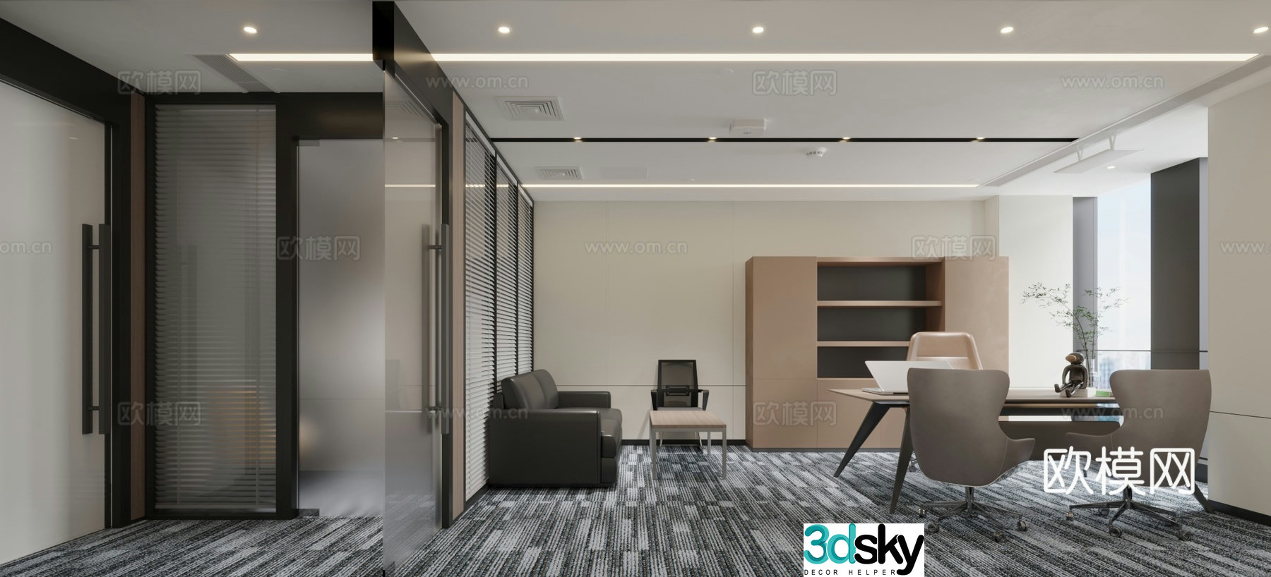 Modern Office General Manager Office 3D Model
