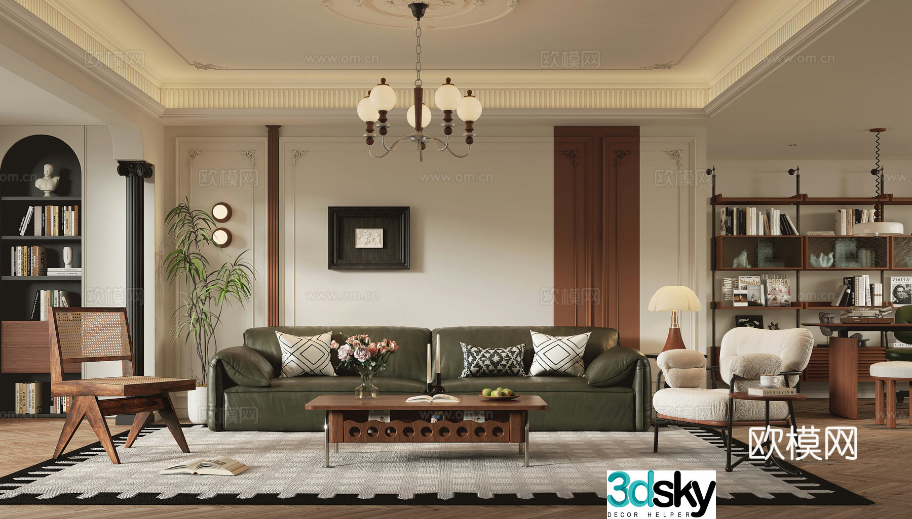 French medieval living room 3d model