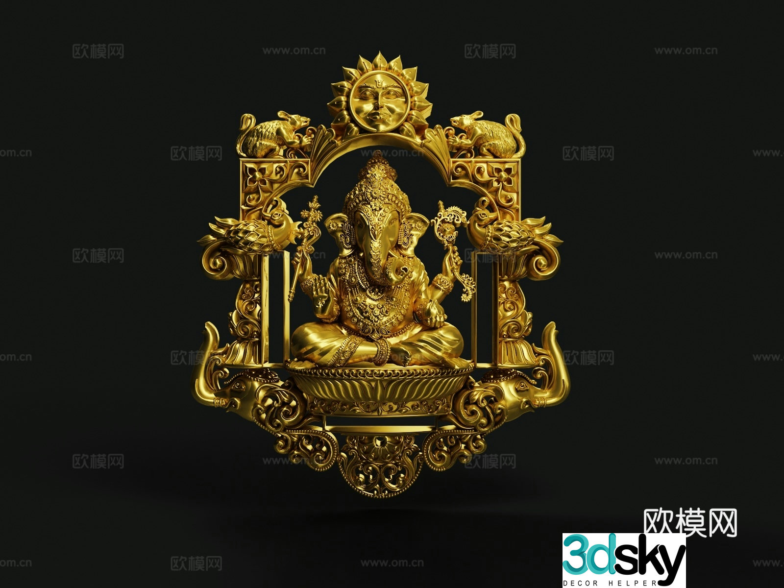Indian Buddha statue sculpture Southeast Asian Buddhist sculpture 3d model