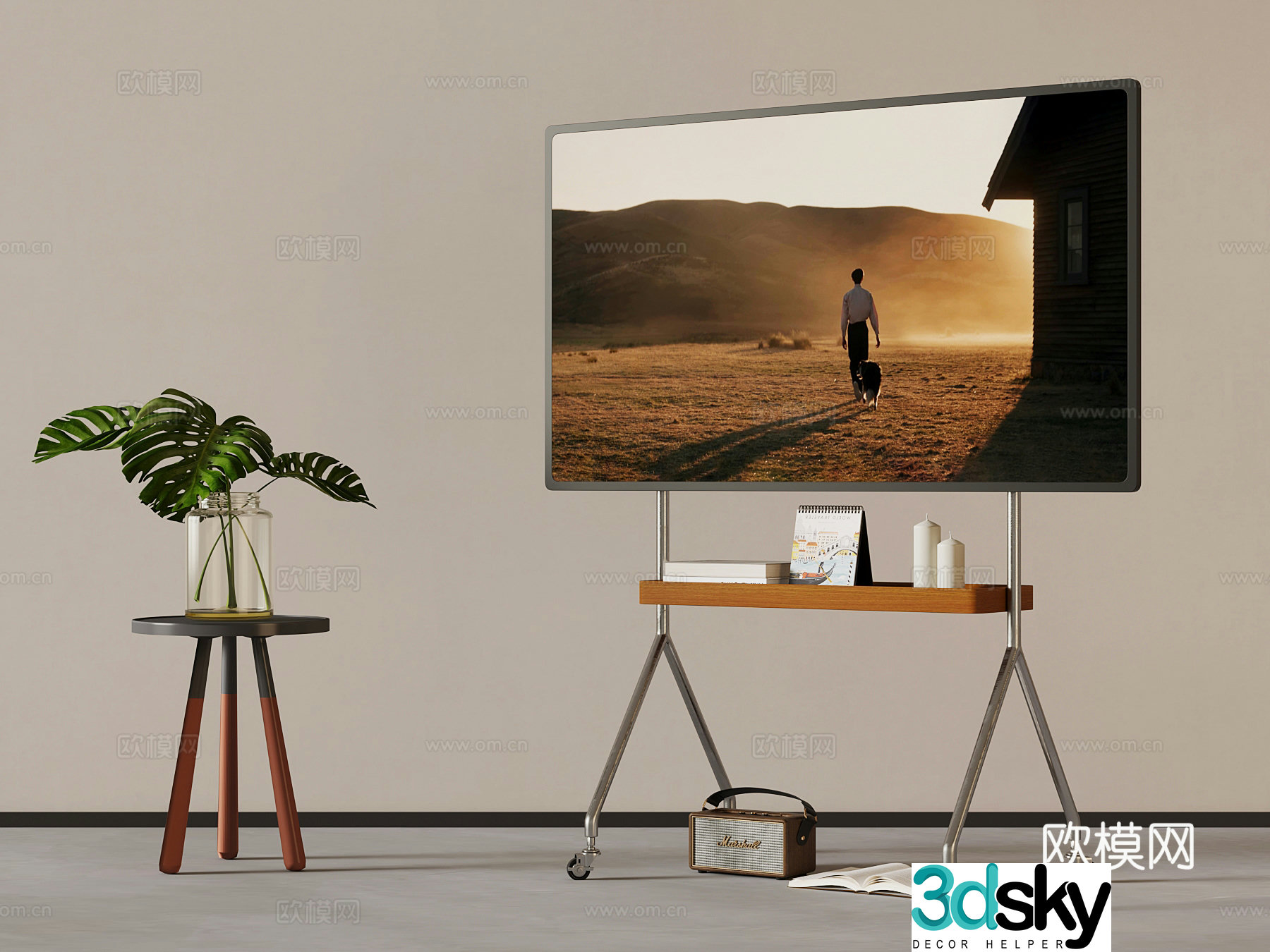 Modern TV stand Mobile TV 3d model