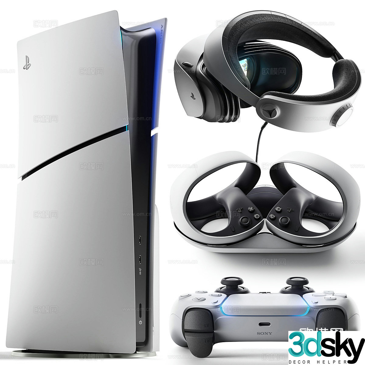 Sony PS5 game console 3d model