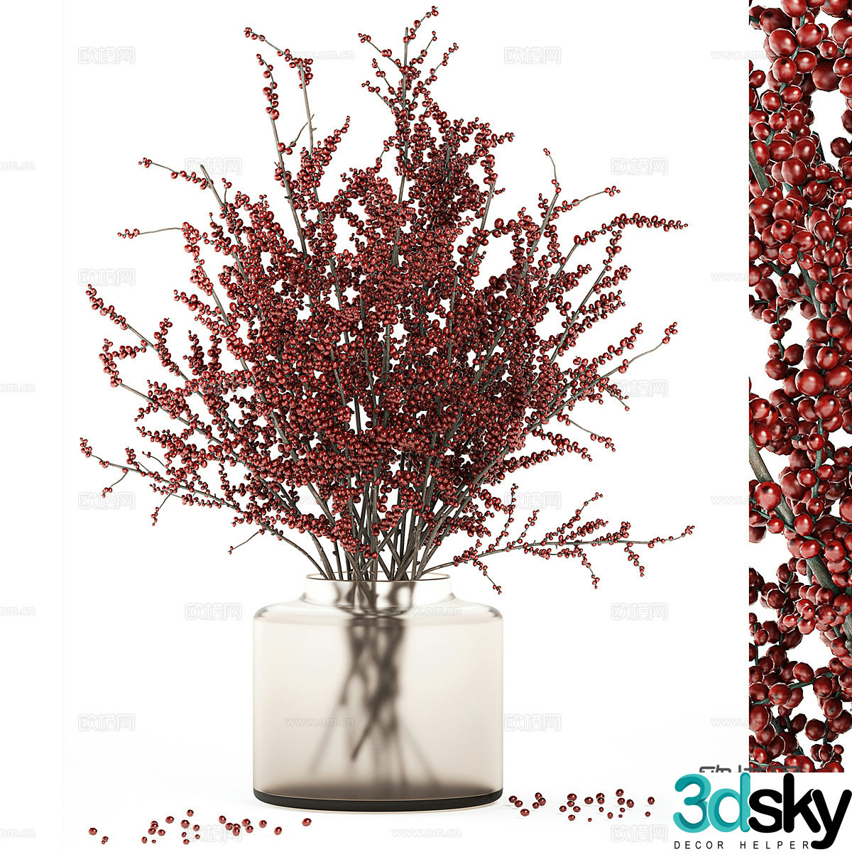 New Chinese vase flower art 3D model