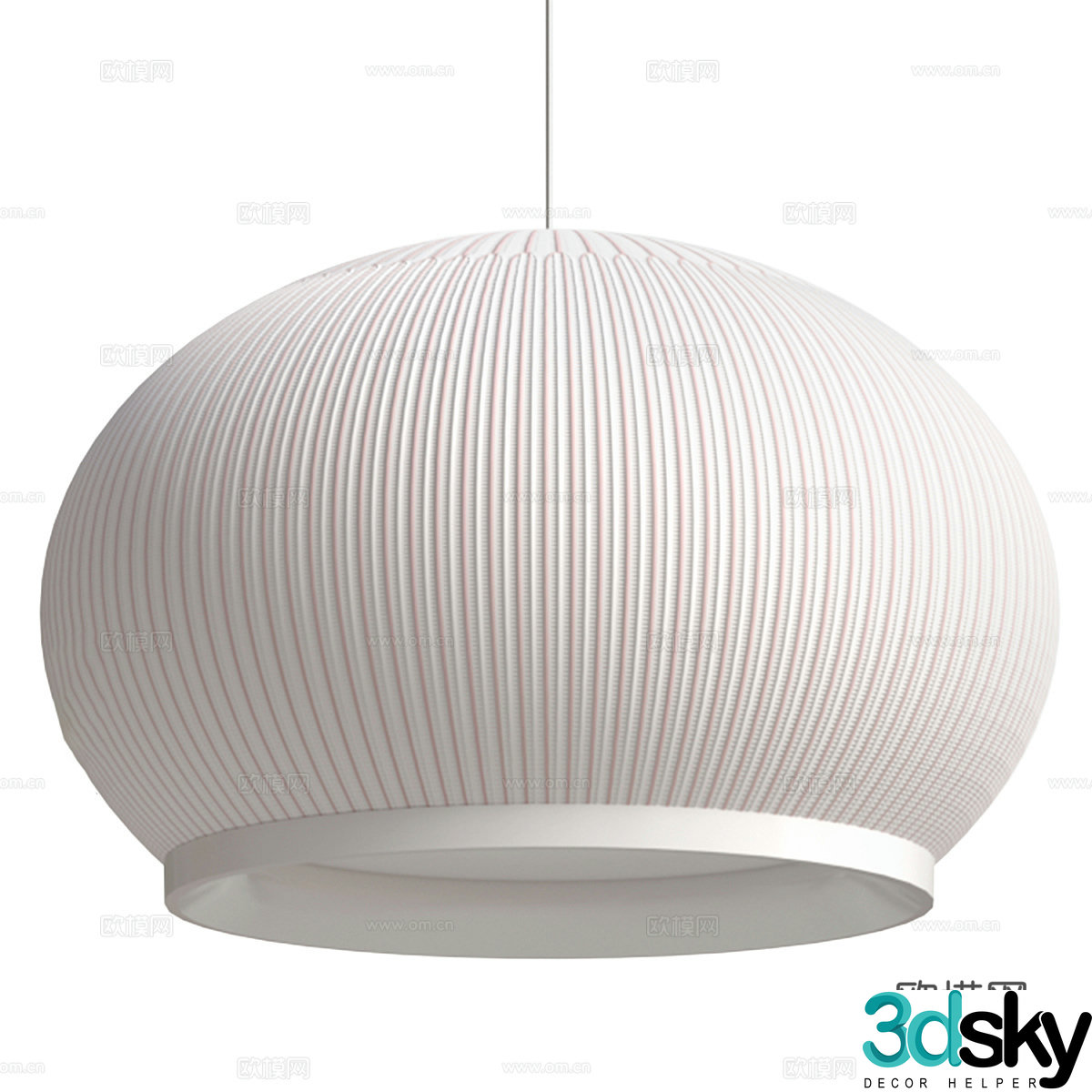 New Chinese style Wasabi Decorative Chandelier 3D Model