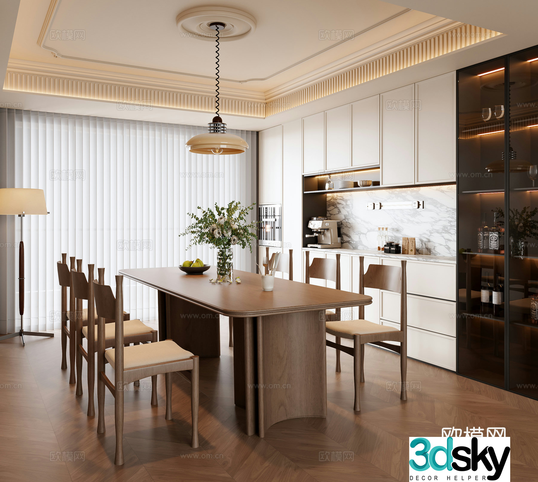 French restaurant 3d model