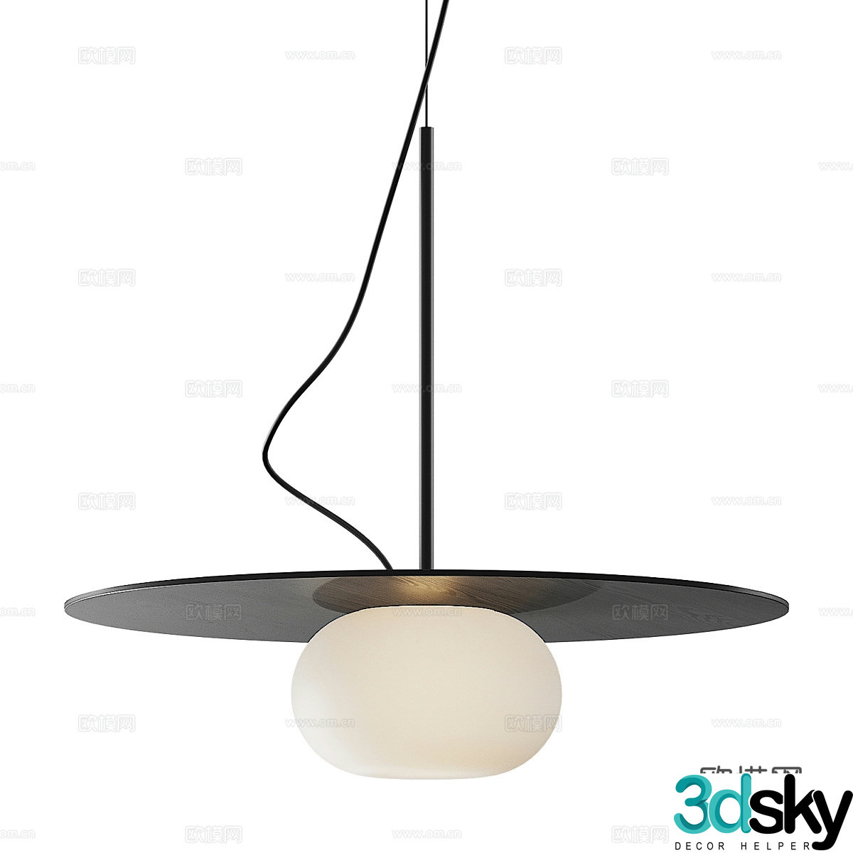 New Chinese style light luxury chandeliers 3D model