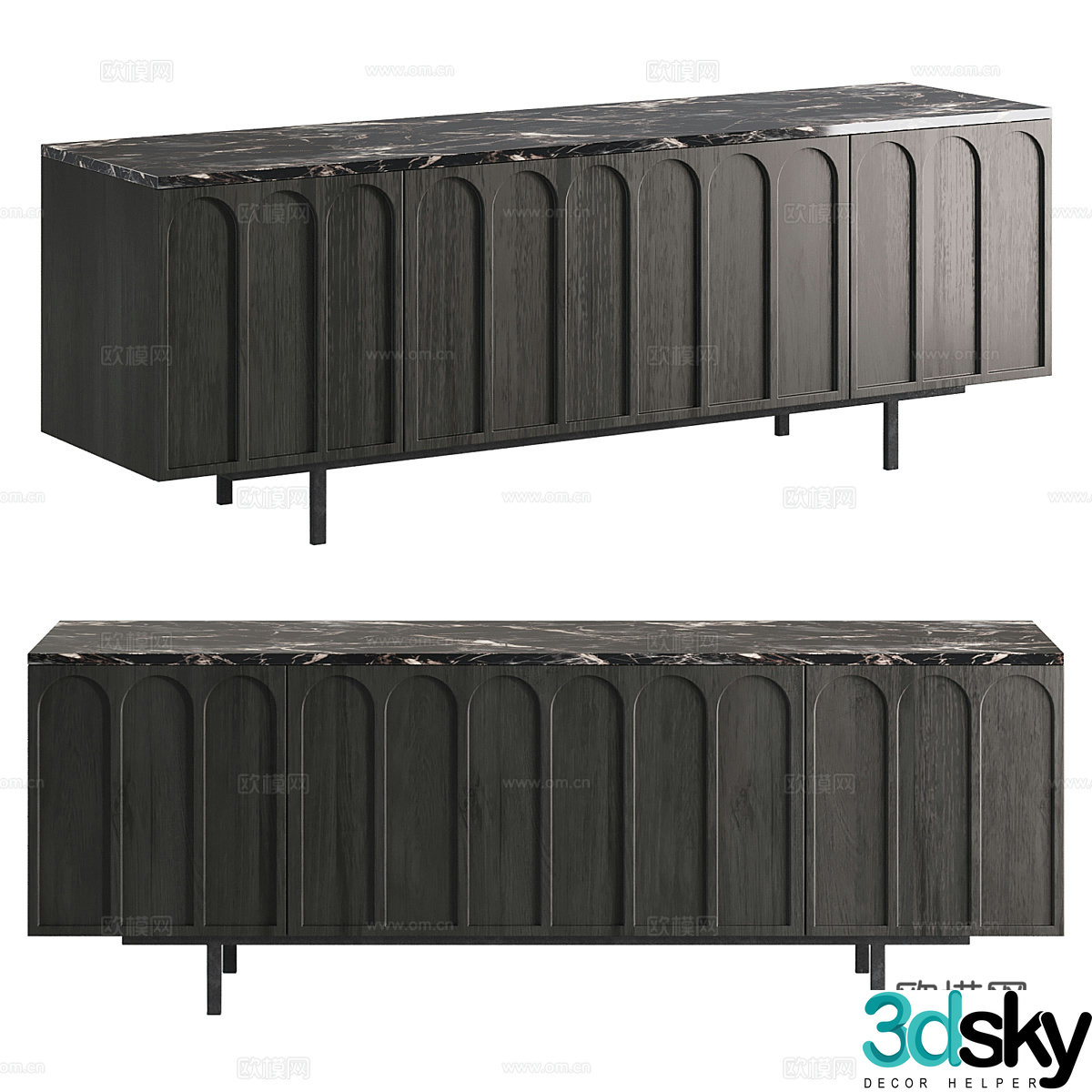 New Chinese style Wasabi GILROY TV cabinet 3D model
