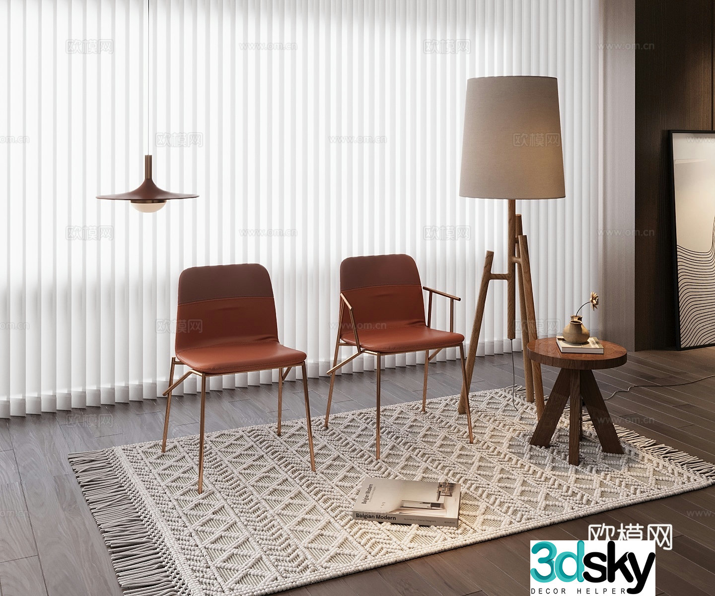 Modern single chair 3d model