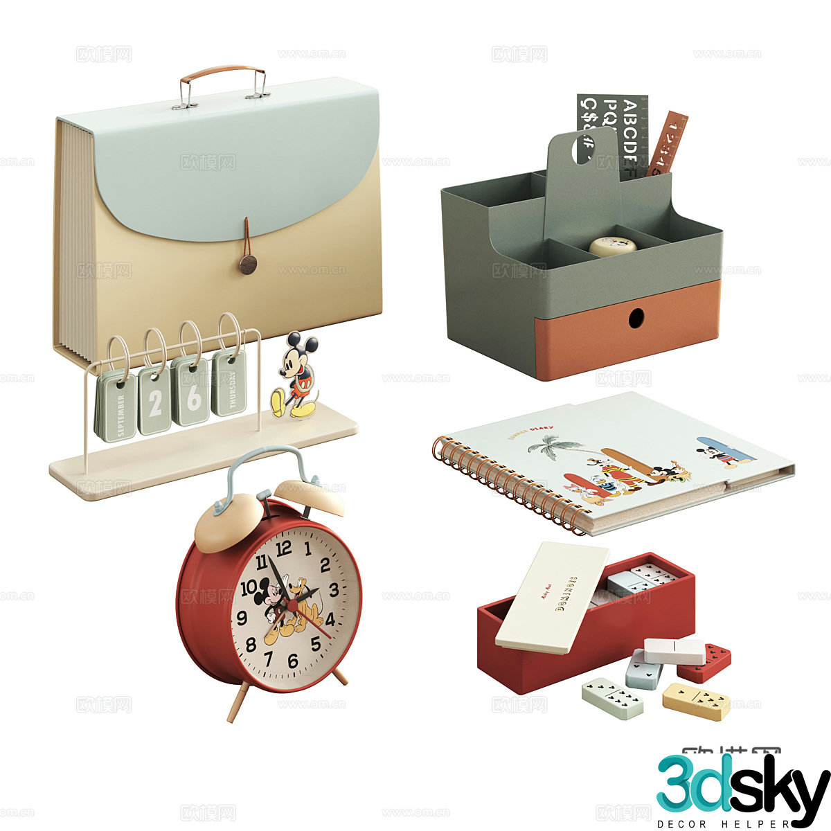 Modern cream style children’s supplies 3d model