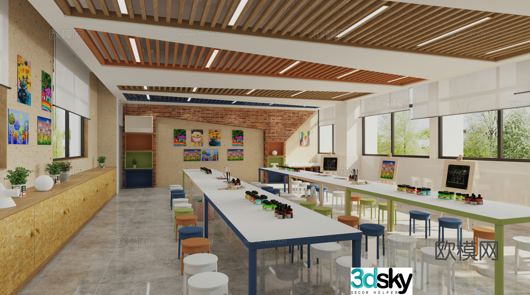 Art classroom Art classroom Handmade classroom Painting classroom 3D model