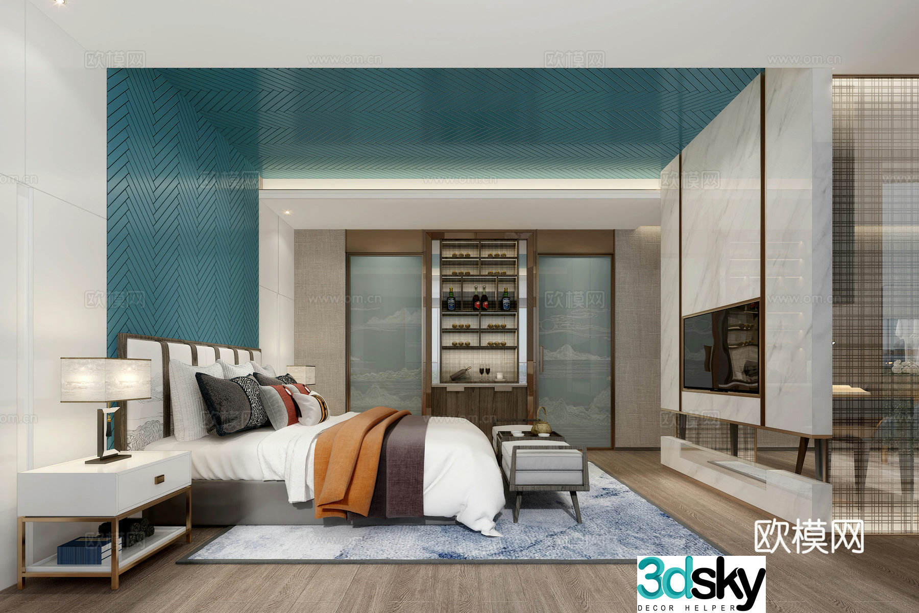 Modern bedroom 3d model