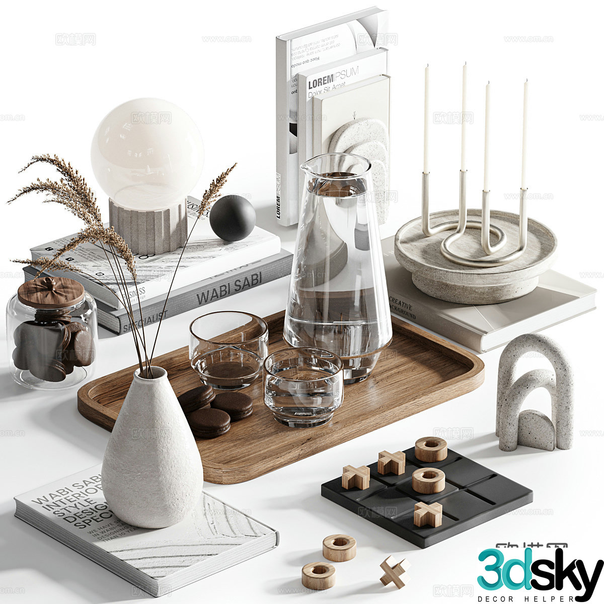 Modern jewelry ornaments 3d model
