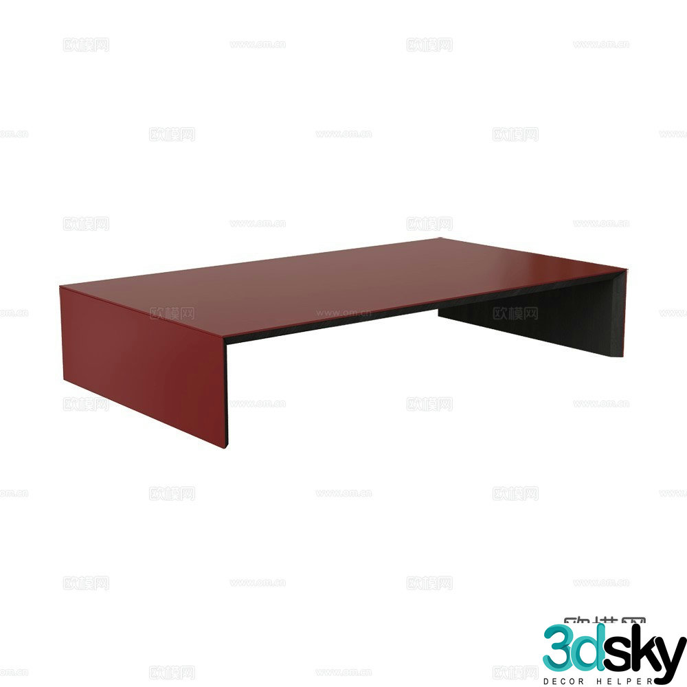 Palo Nero Modern Italian minimalist coffee table Square coffee table Simple coffee table 3D model