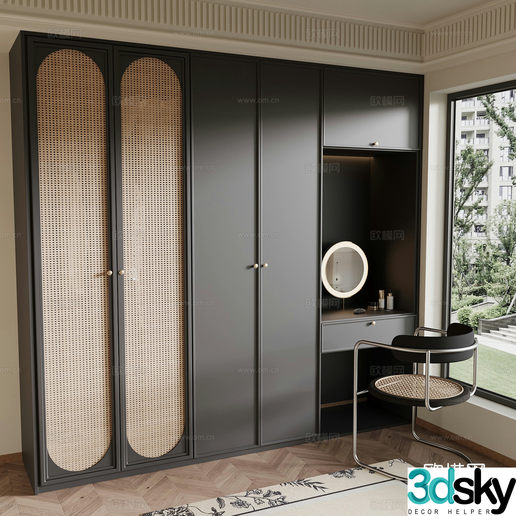 Modern wardrobe 3d model