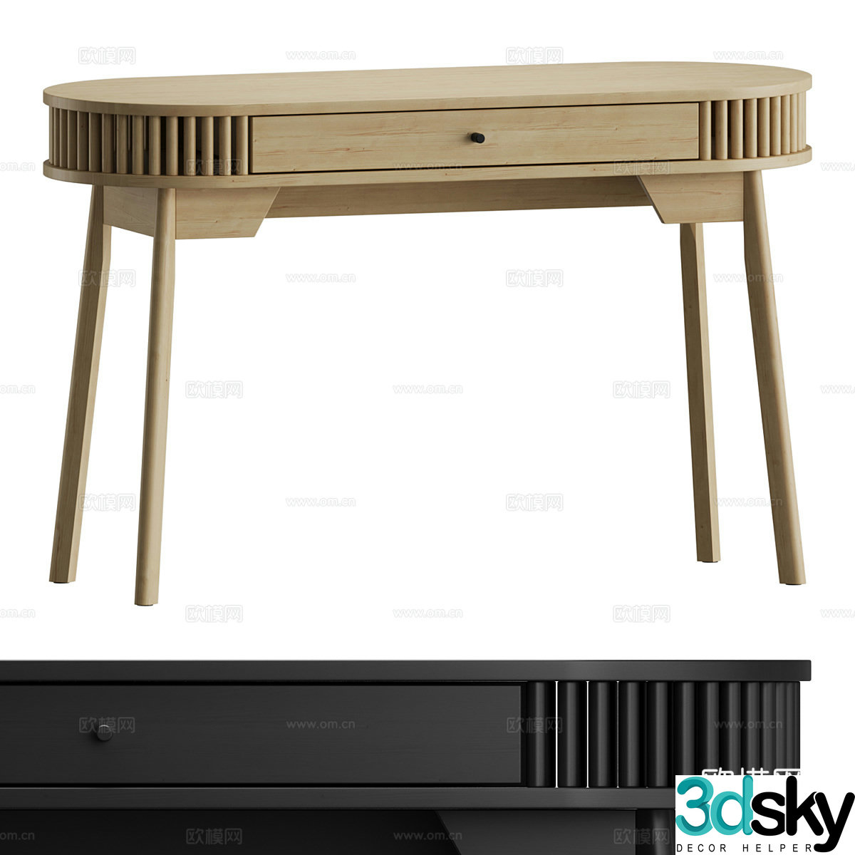 Tea table and chair 3d model