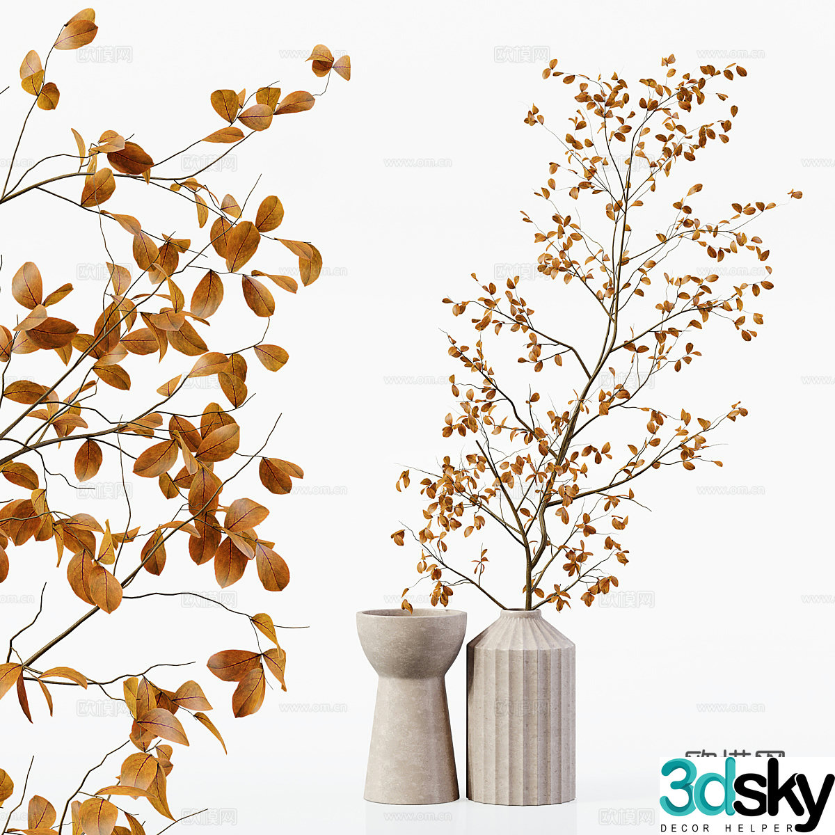 New Chinese vase flower art 3D model